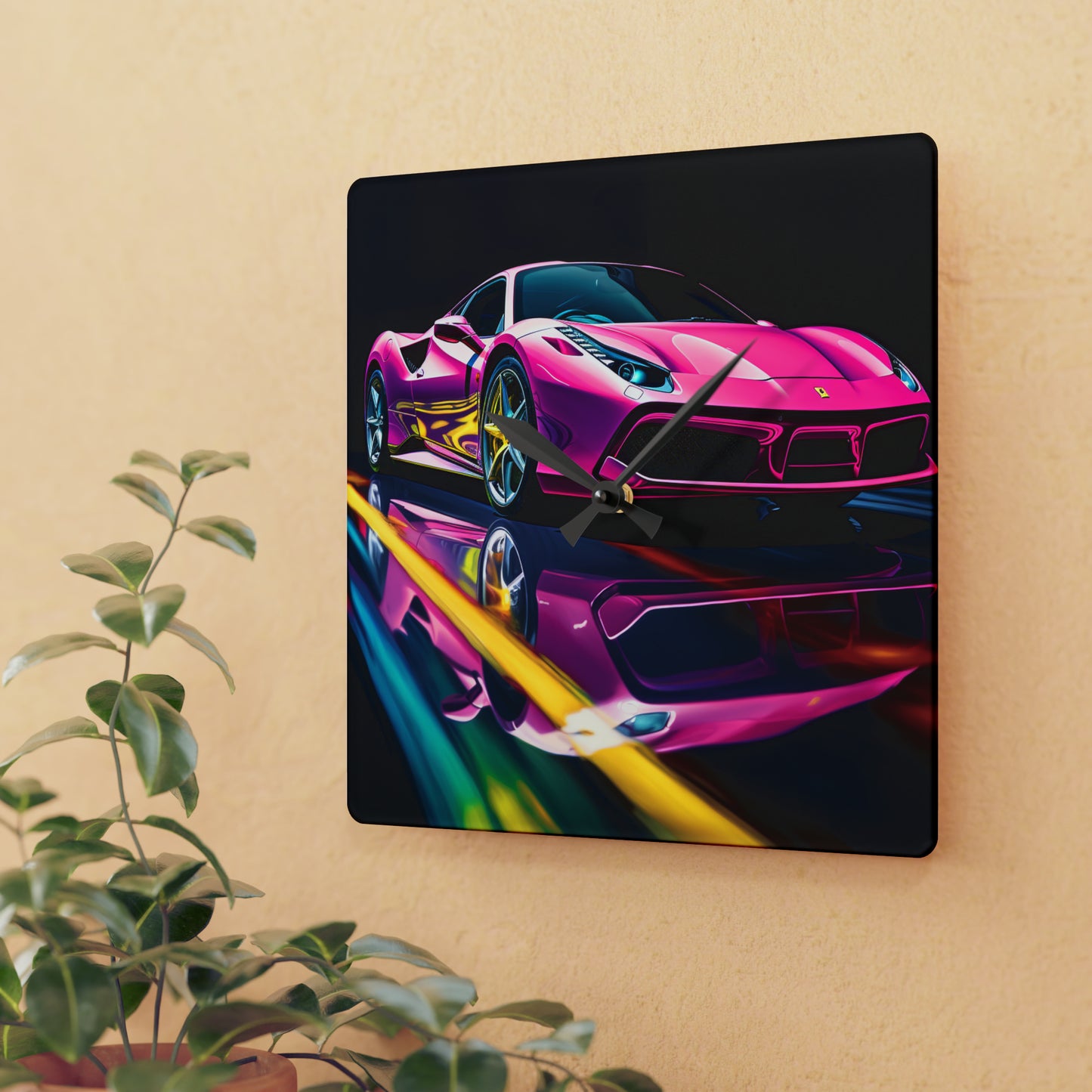 Acrylic Wall Clock Ferrari Flair Macro 4