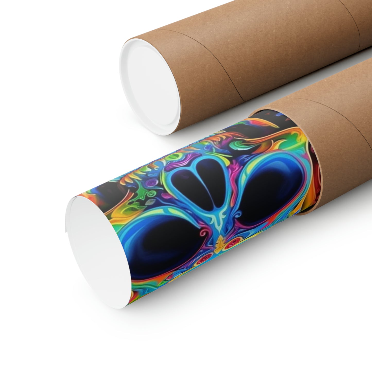 Premium Matte Vertical Posters Macro Skull Color 5