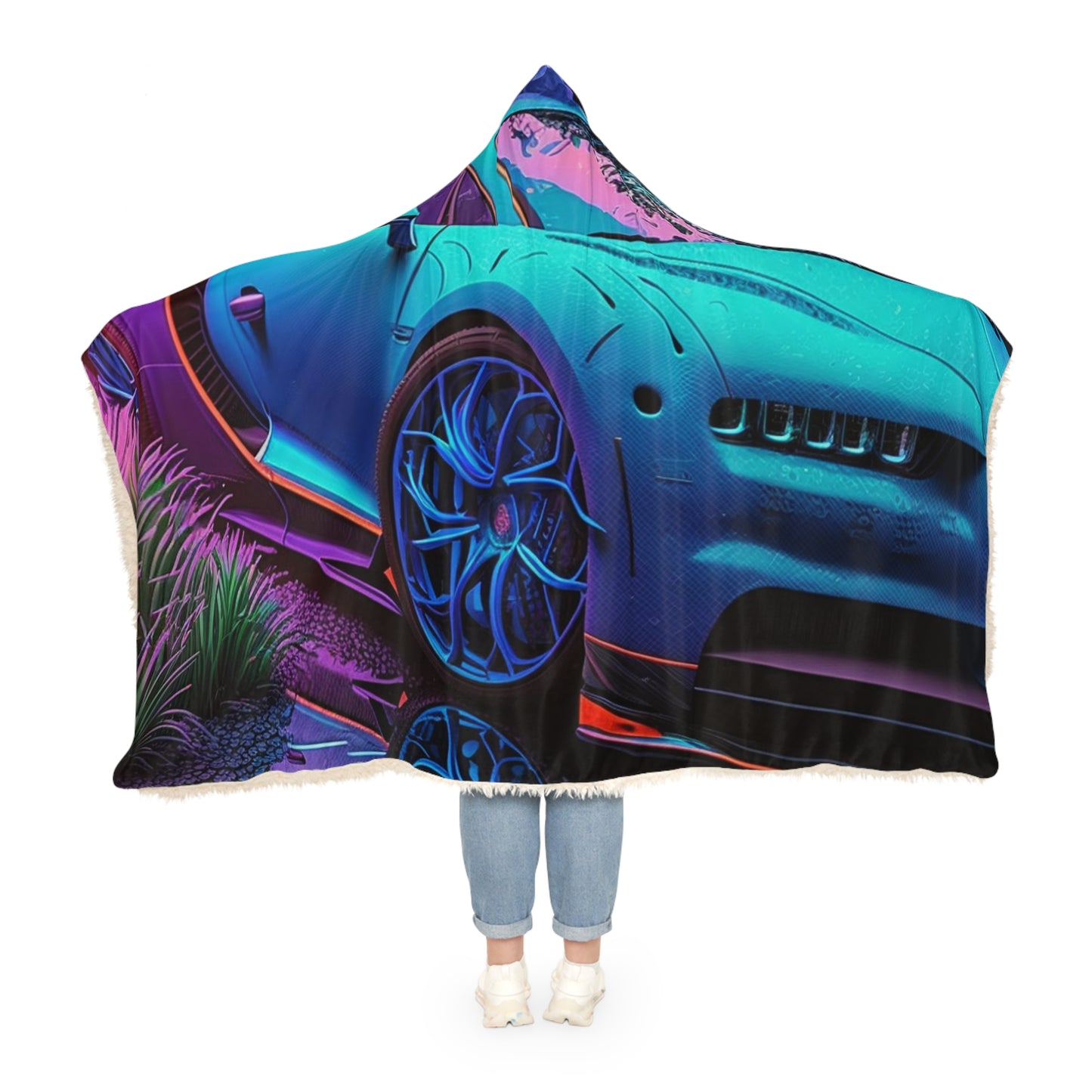 Snuggle Hooded Blanket Bugatti Neon Chiron 2