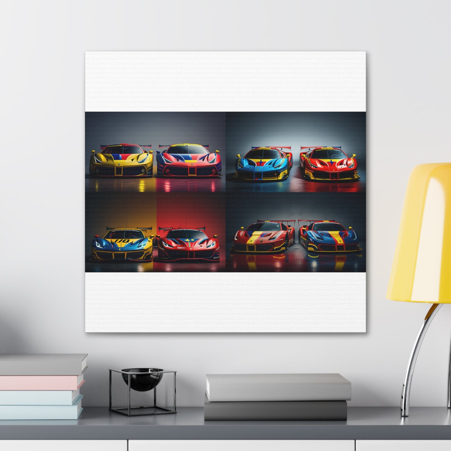 Canvas Gallery Wraps Ferrari Red Blue 5