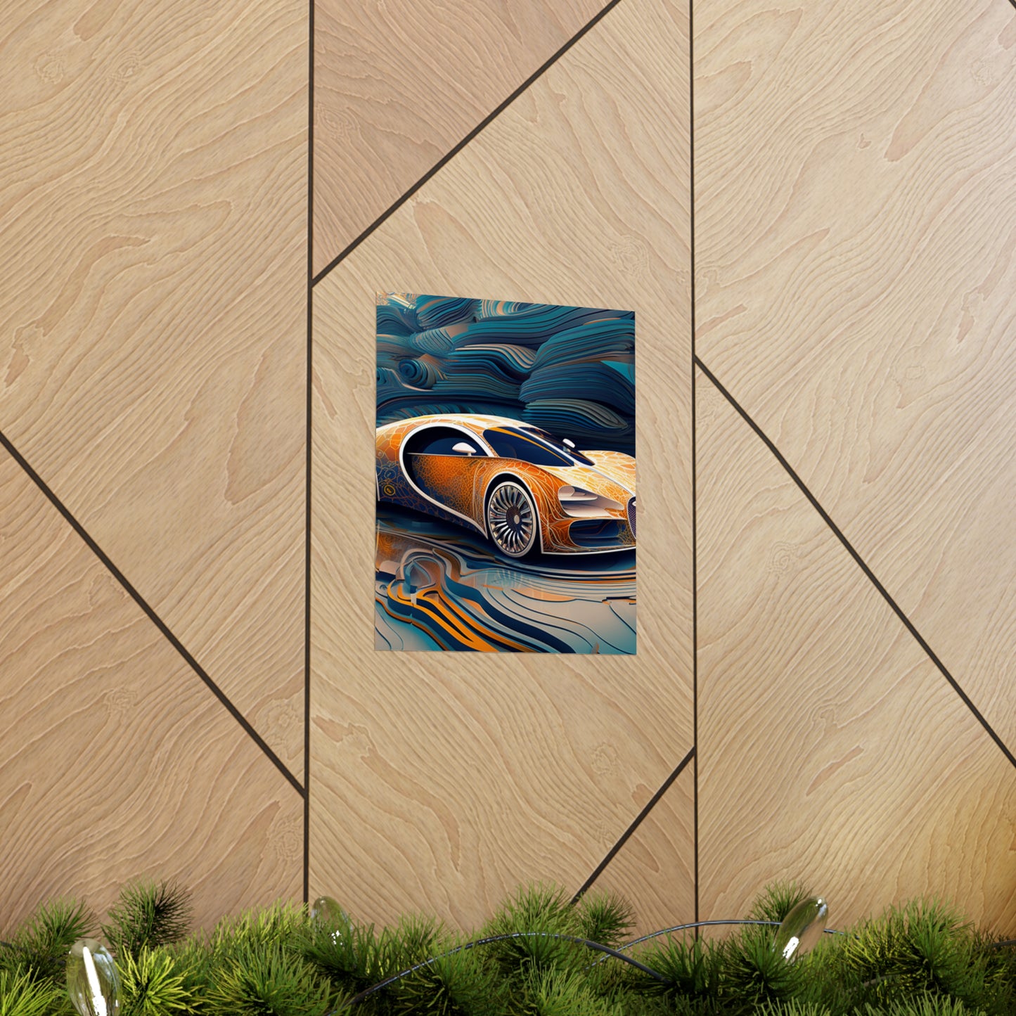 Premium Matte Vertical Posters Bugatti Abstract Flair 1