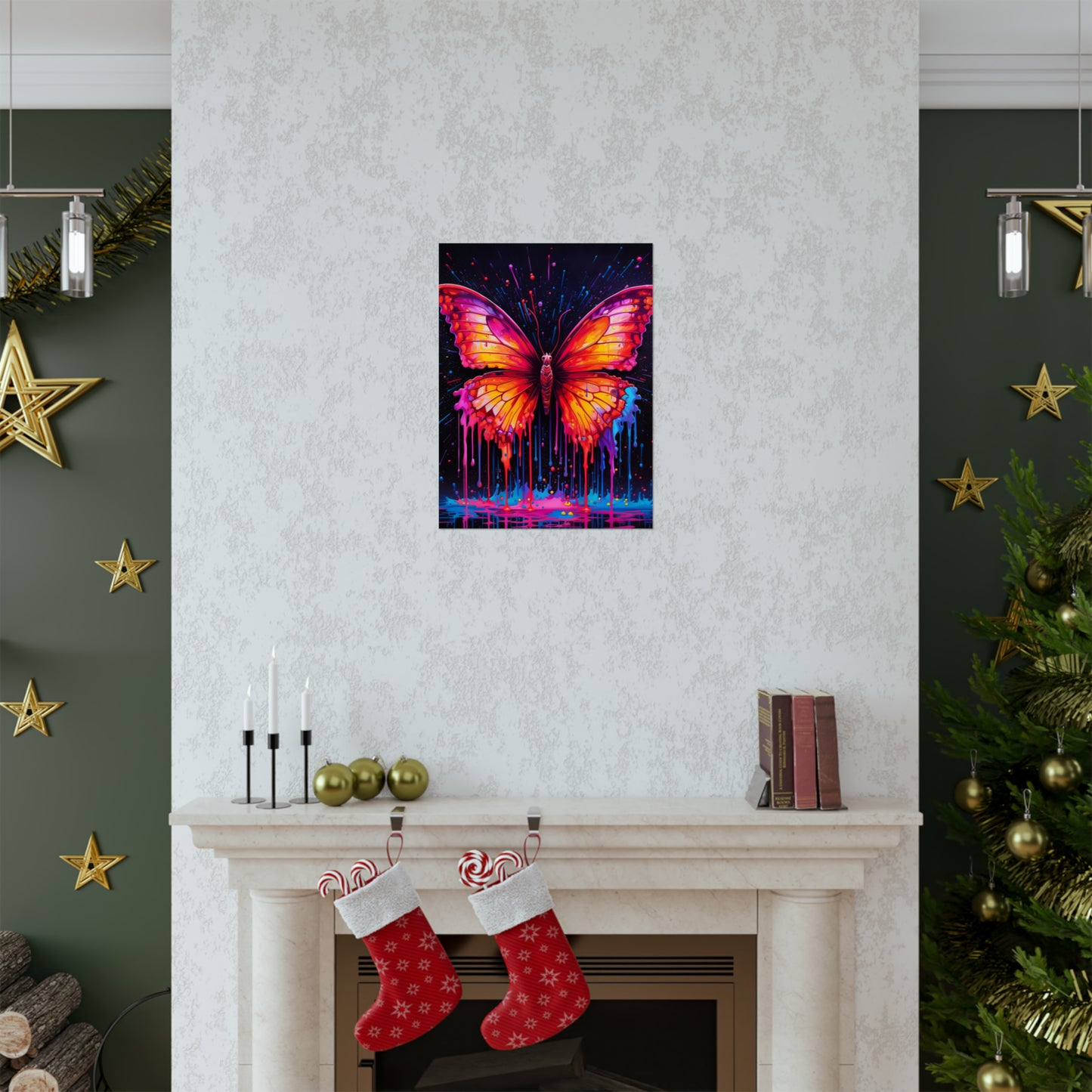 Premium Matte Vertical Posters Pink Butterfly Flair 4