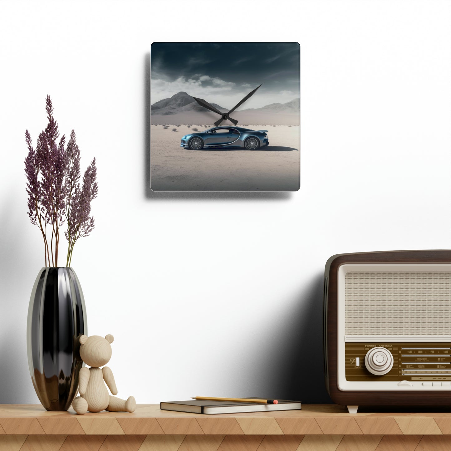 Acrylic Wall Clock Bugatti Real Look 1