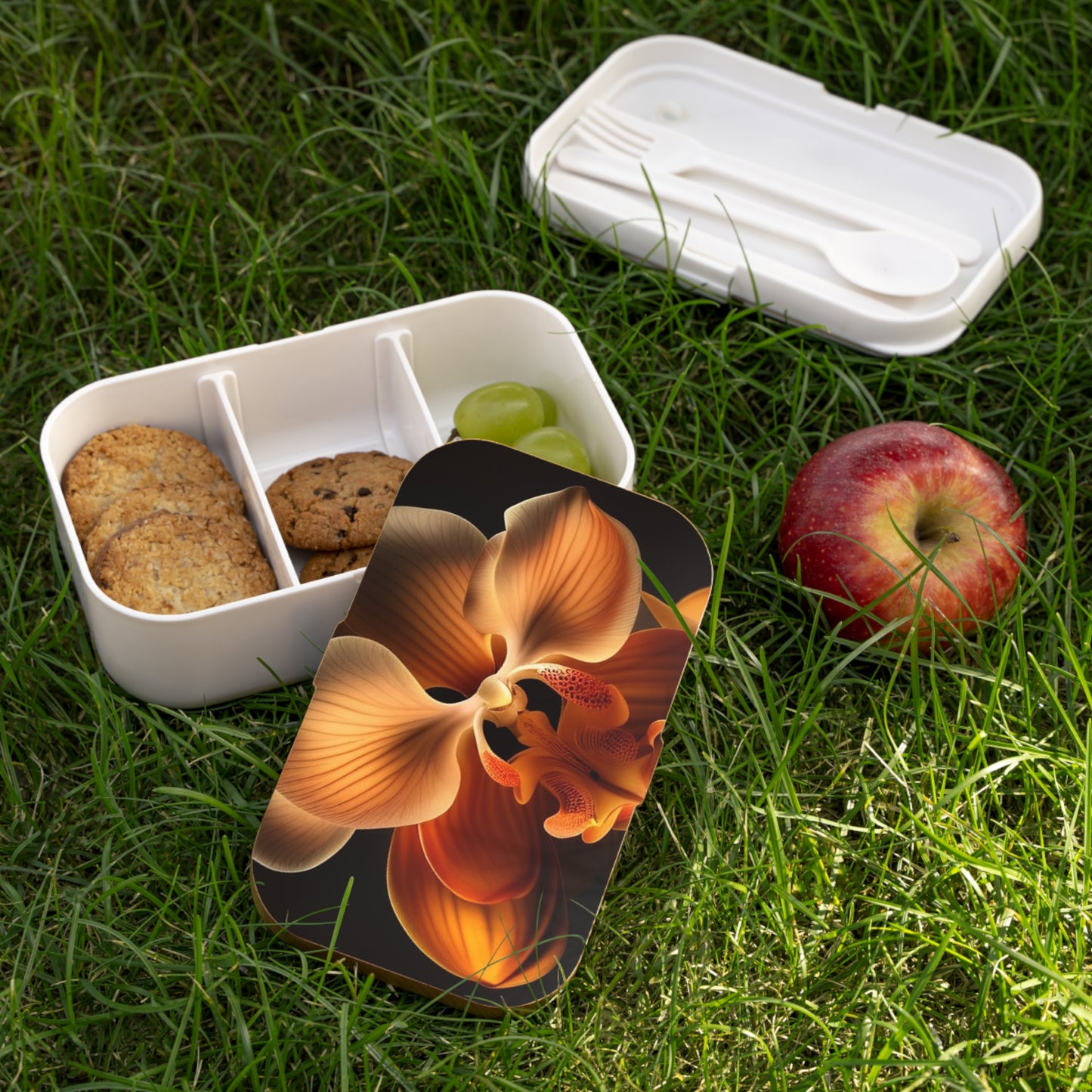 Bento Lunch Box Orange Orchid 2