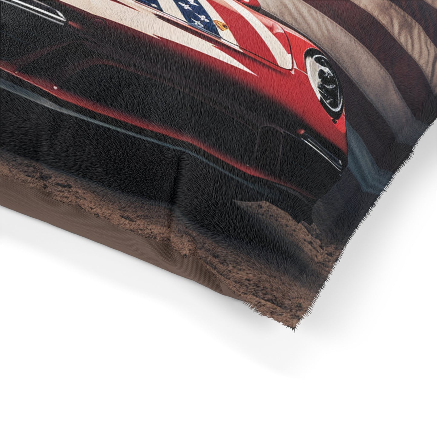 Pet Bed American Flag Background Porsche 3