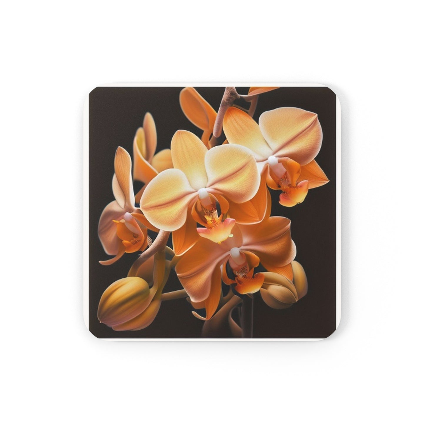 Corkwood Coaster Set orchid pedals 1