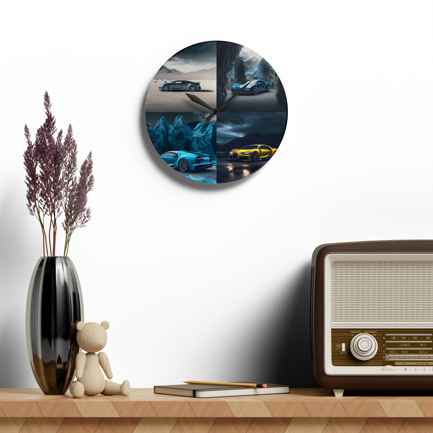 Acrylic Wall Clock Bugatti Real Look 5