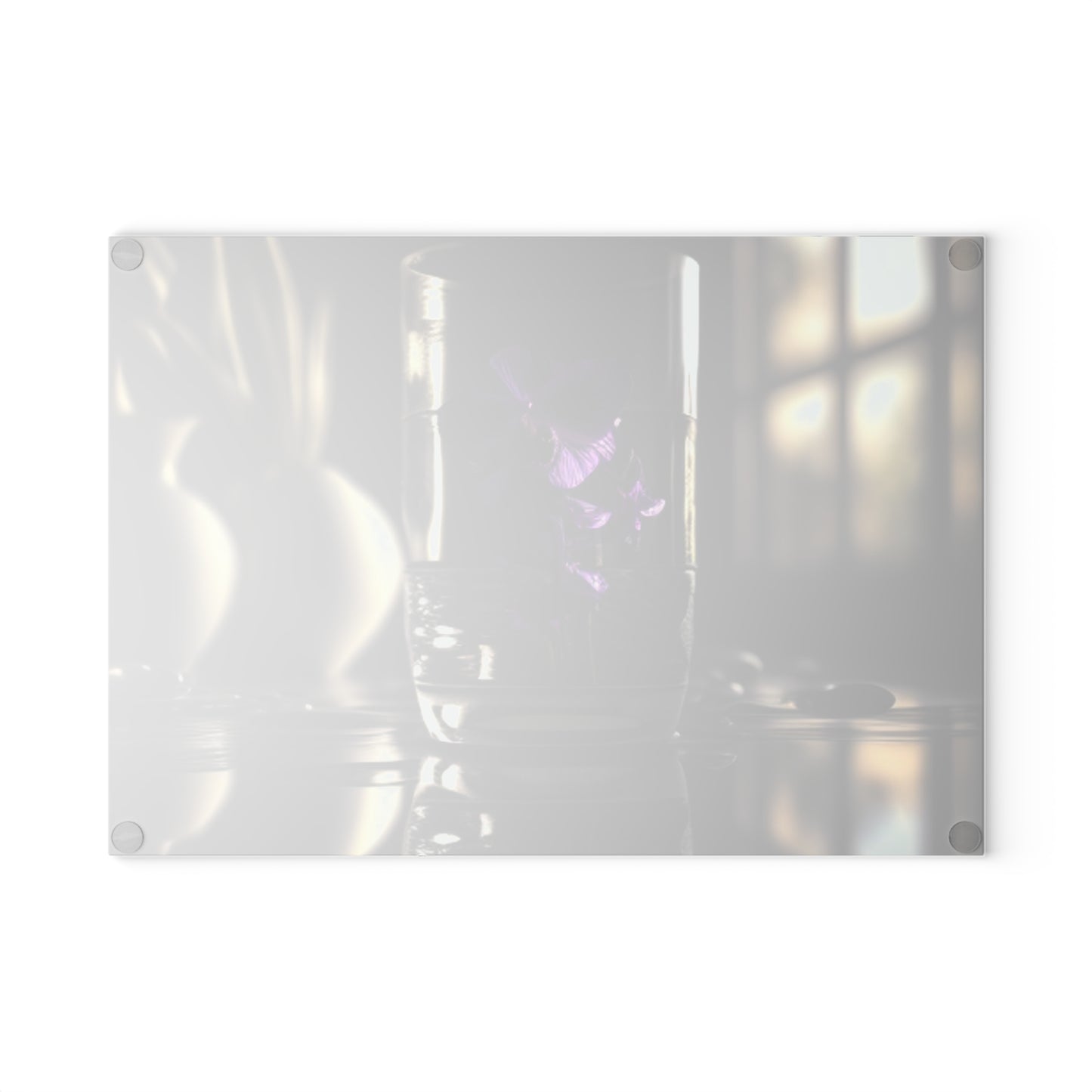 Glass Cutting Board Purple Orchid Glass vase 4