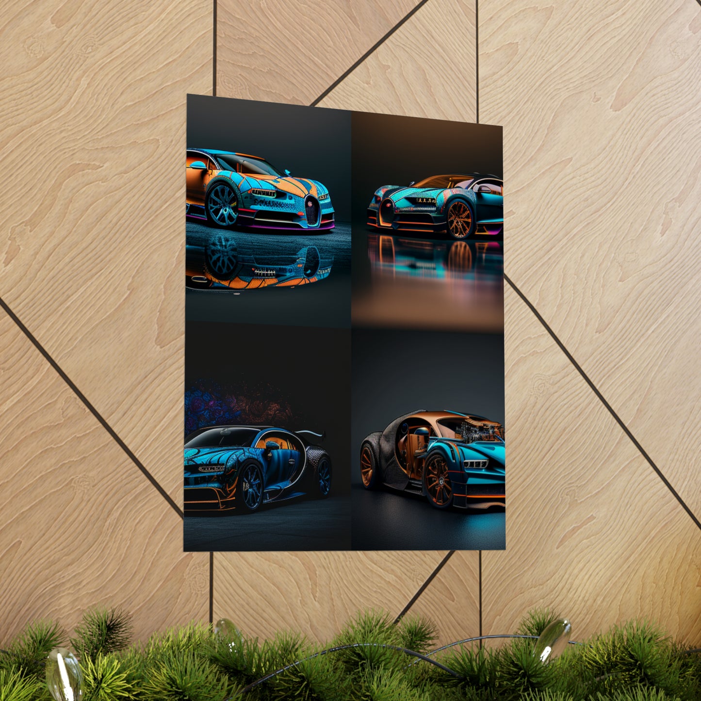 Premium Matte Vertical Posters Bugatti Blue 5