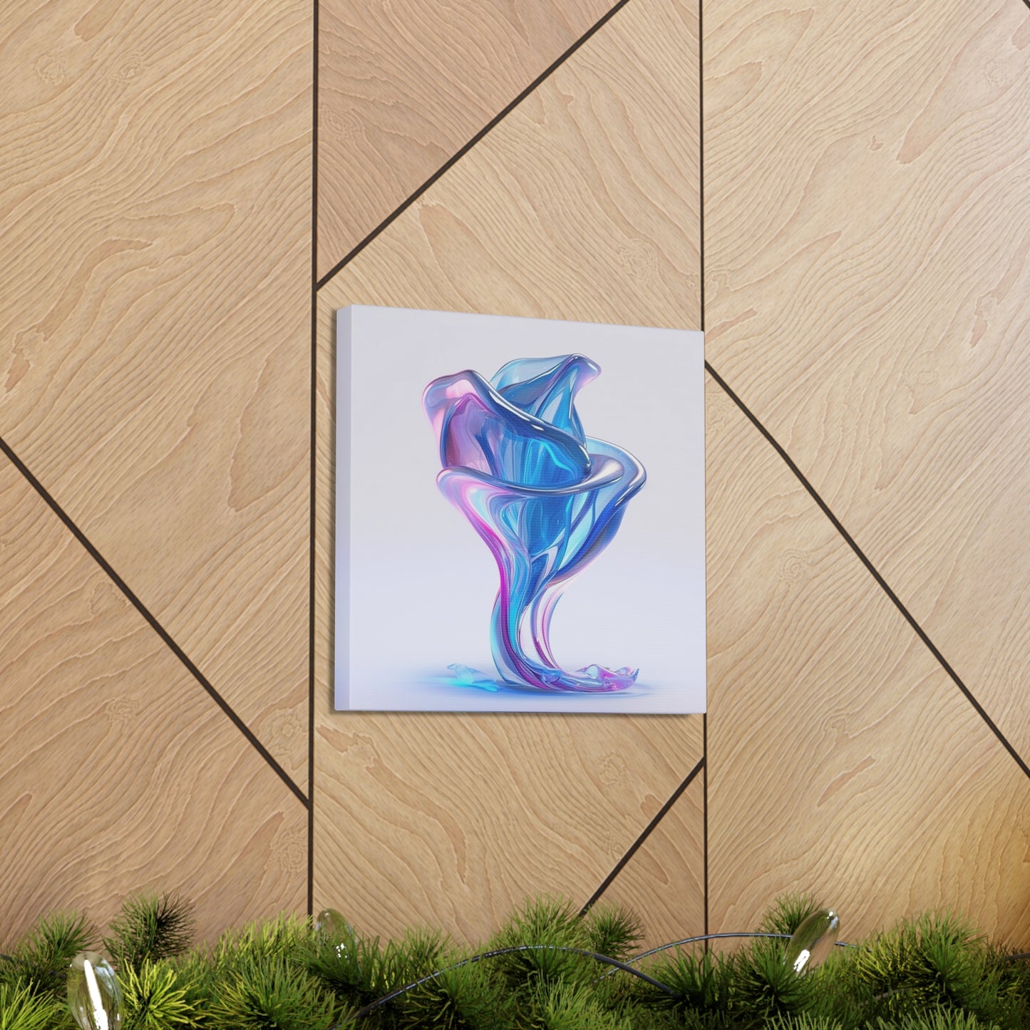 Canvas Gallery Wraps Pink & Blue Tulip Rose 2