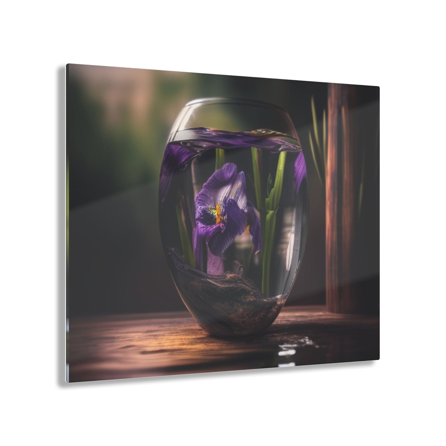 Acrylic Prints Purple Iris in a vase 4