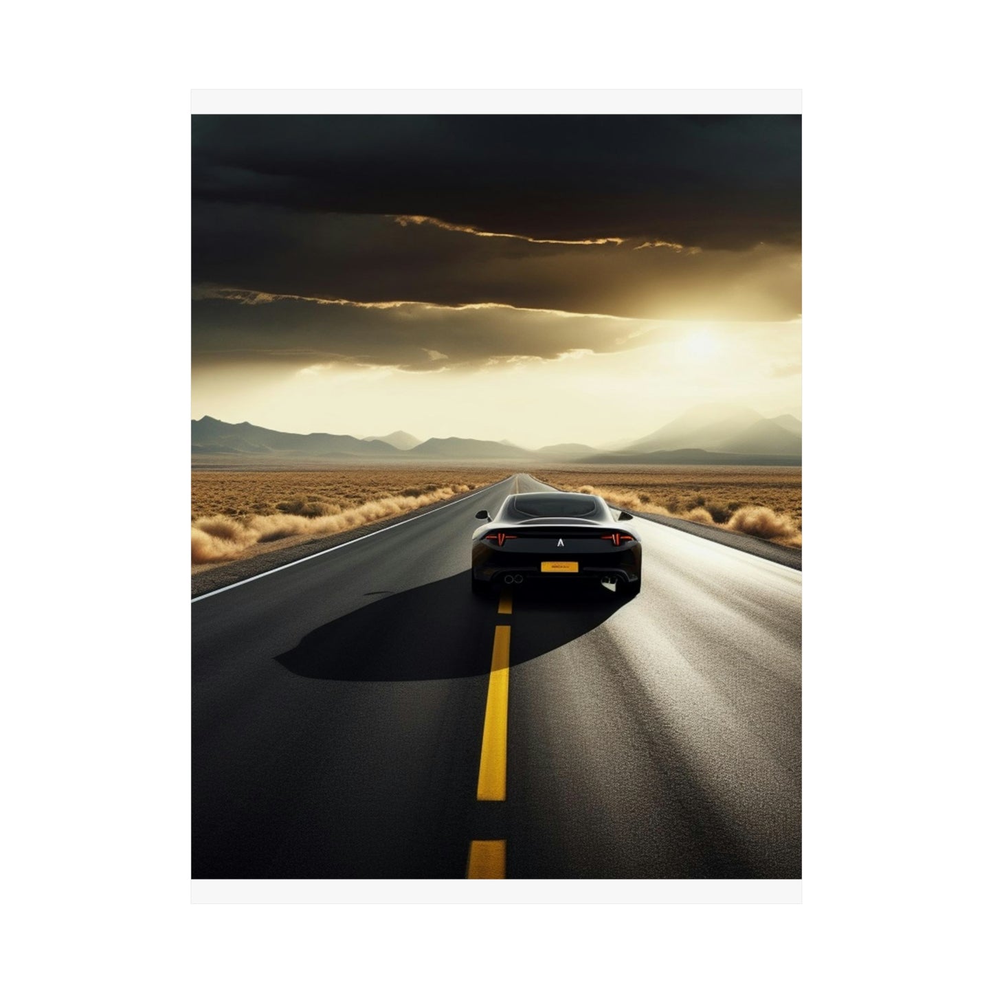 Premium Matte Vertical Posters Ferrari Road 1