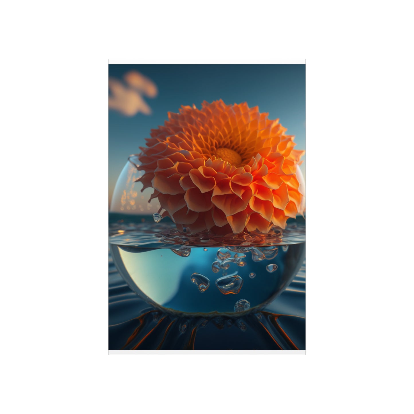 Premium Matte Vertical Posters Dahlia Orange 4