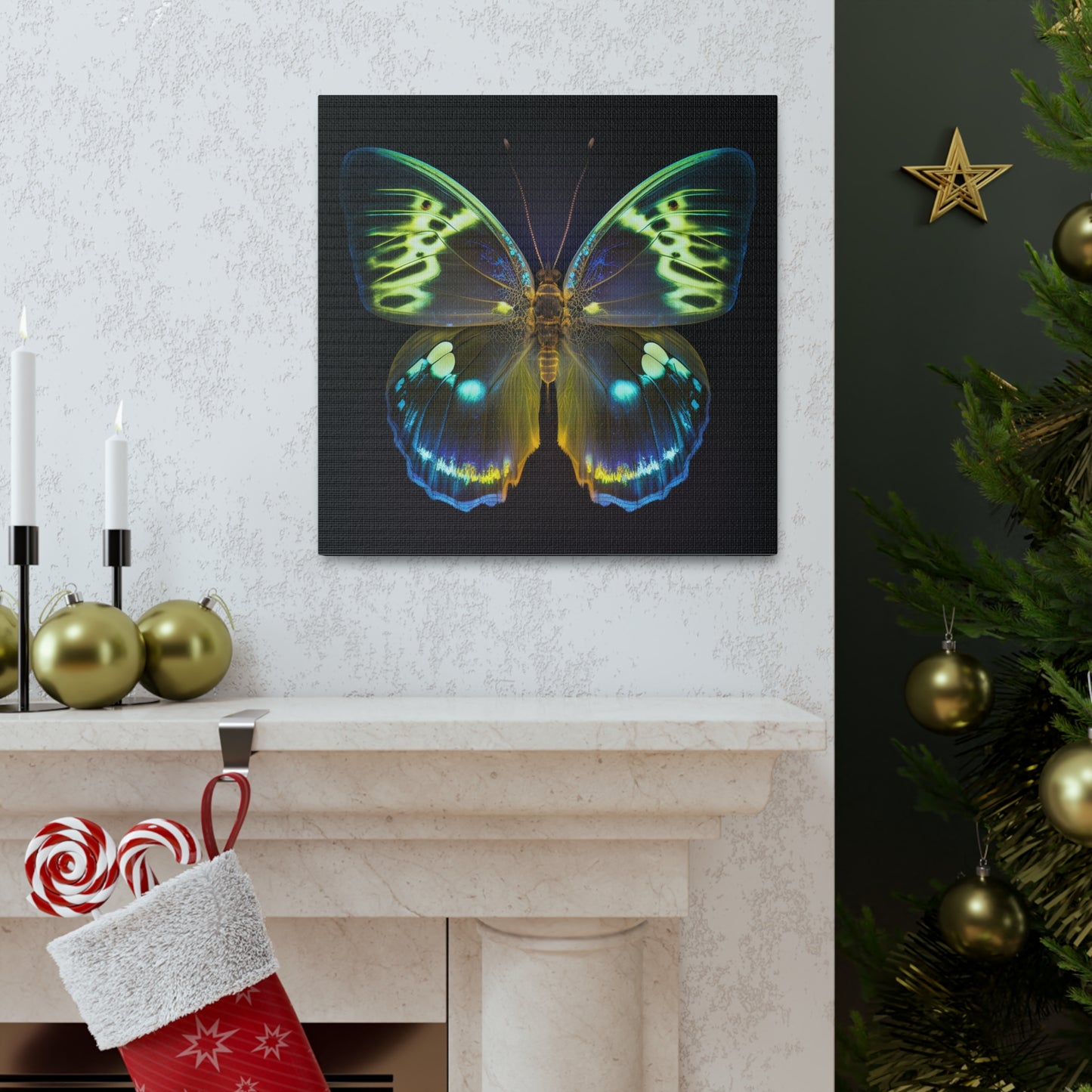 Canvas Gallery Wraps Neon Hue Butterfly 1