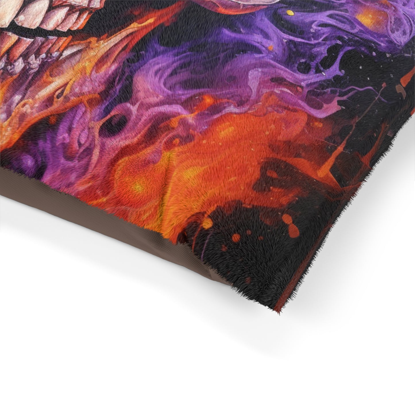 Pet Bed Skull Flames 2