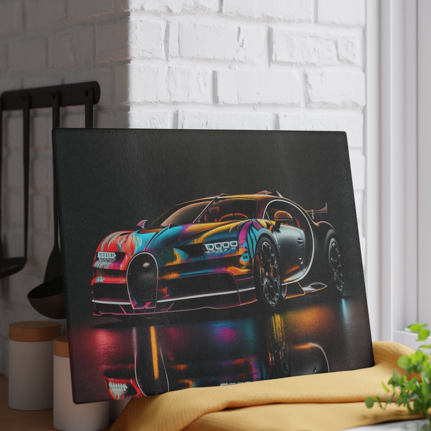 Glass Cutting Board Bugatti Chiron Super 2