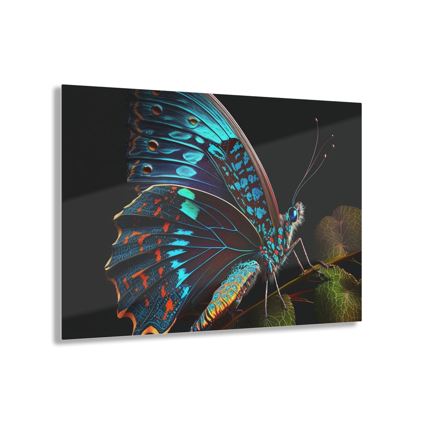 Acrylic Prints Hue Neon Butterfly 2