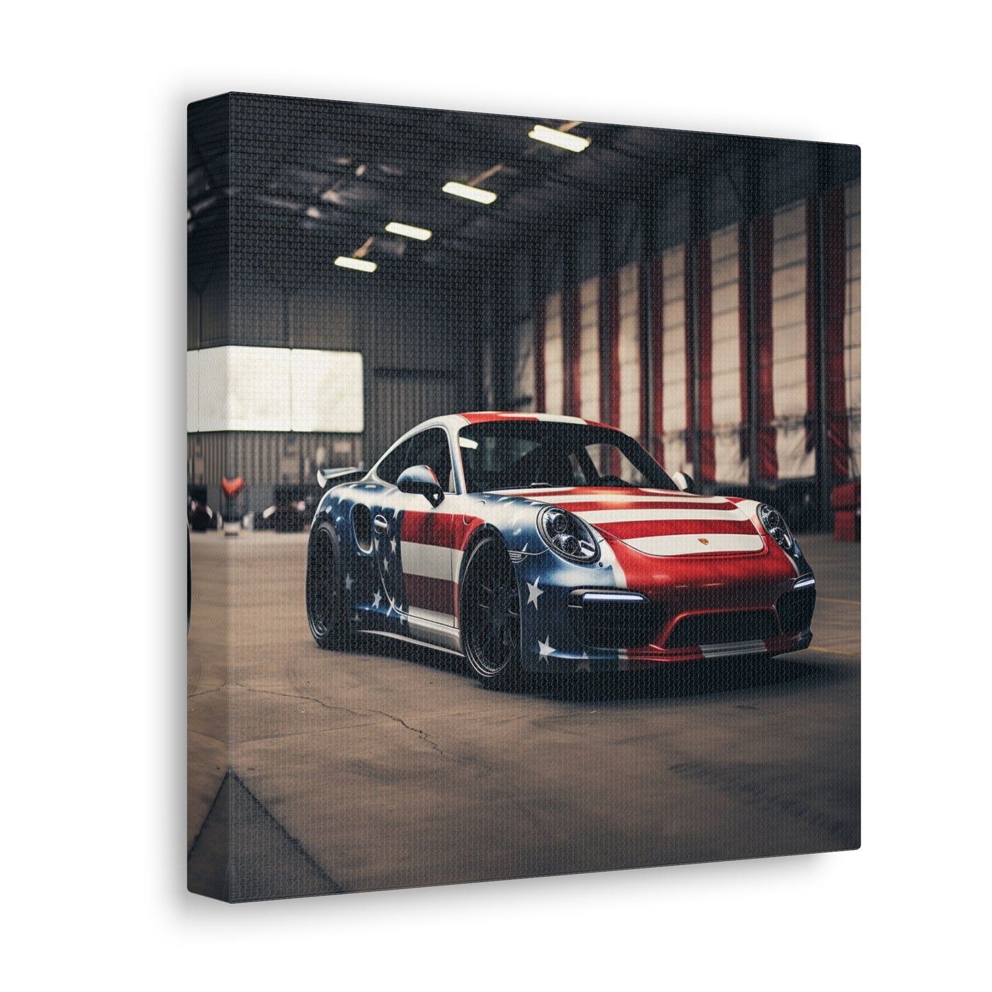 Canvas Gallery Wraps American Flag Porsche 2