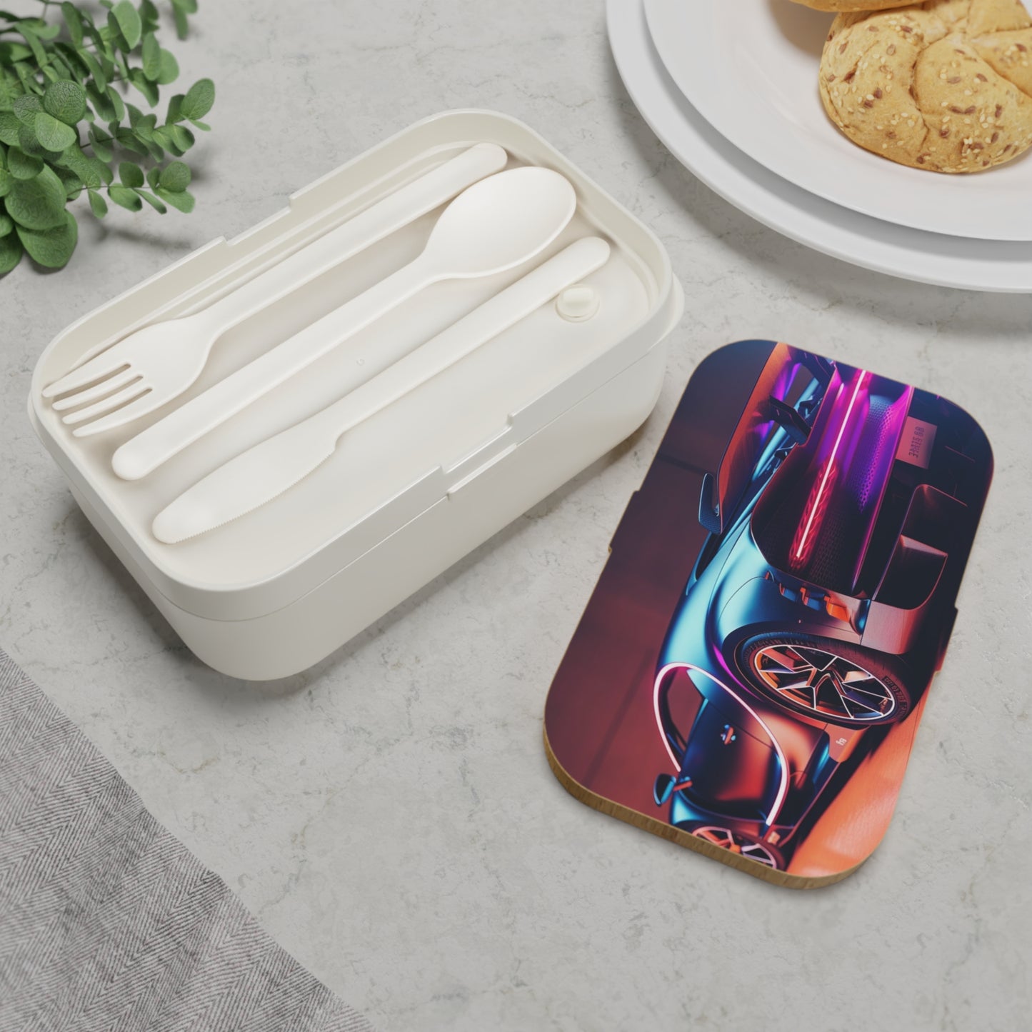 Bento Lunch Box Hyper Bugatti Neon Chiron 2
