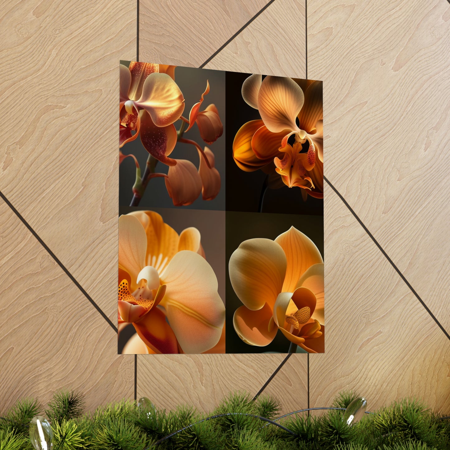 Premium Matte Vertical Posters Orange Orchid 5