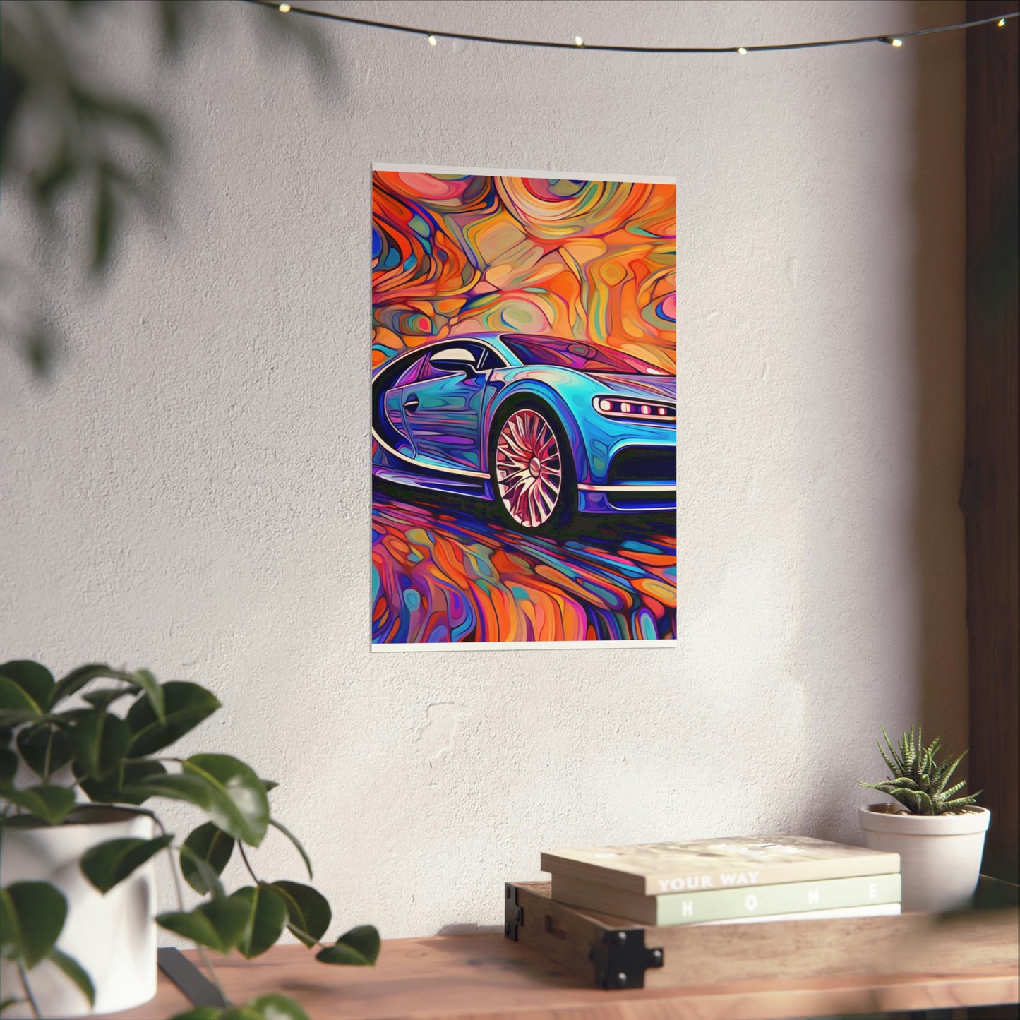 Premium Matte Vertical Posters Bugatti Abstract Concept 3