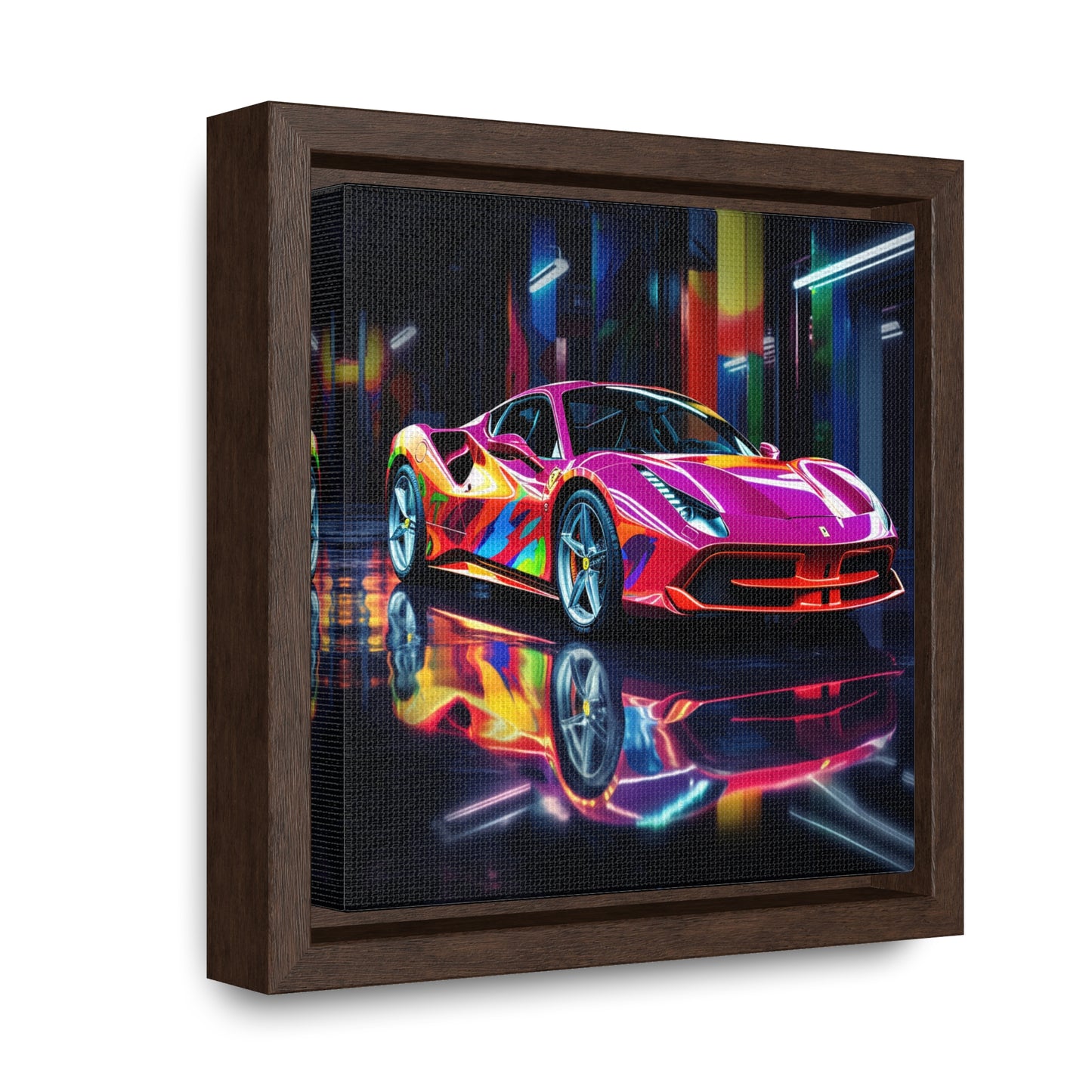 Gallery Canvas Wraps, Square Frame Pink Macro Ferrari 1