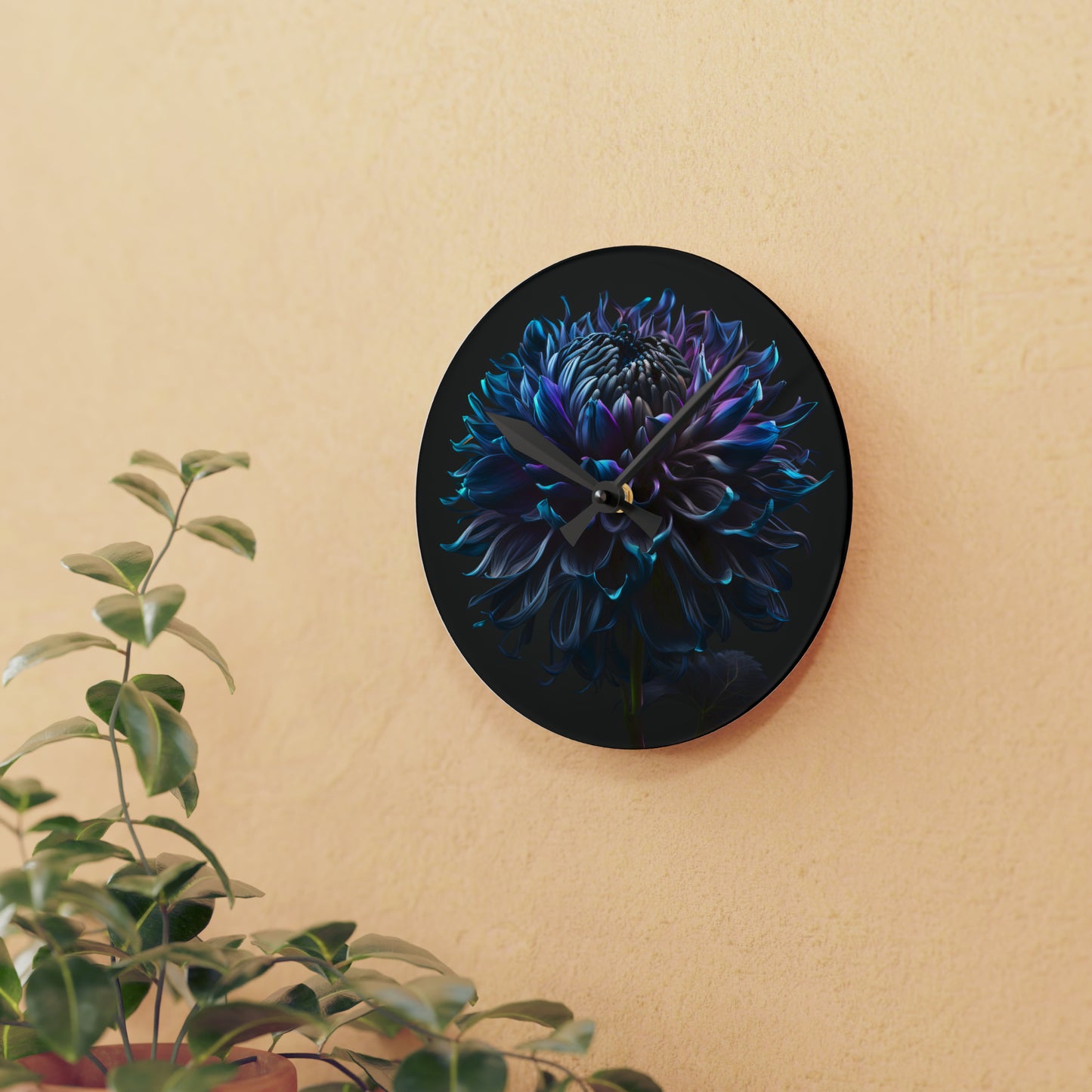 Acrylic Wall Clock Dahlia Purple 3