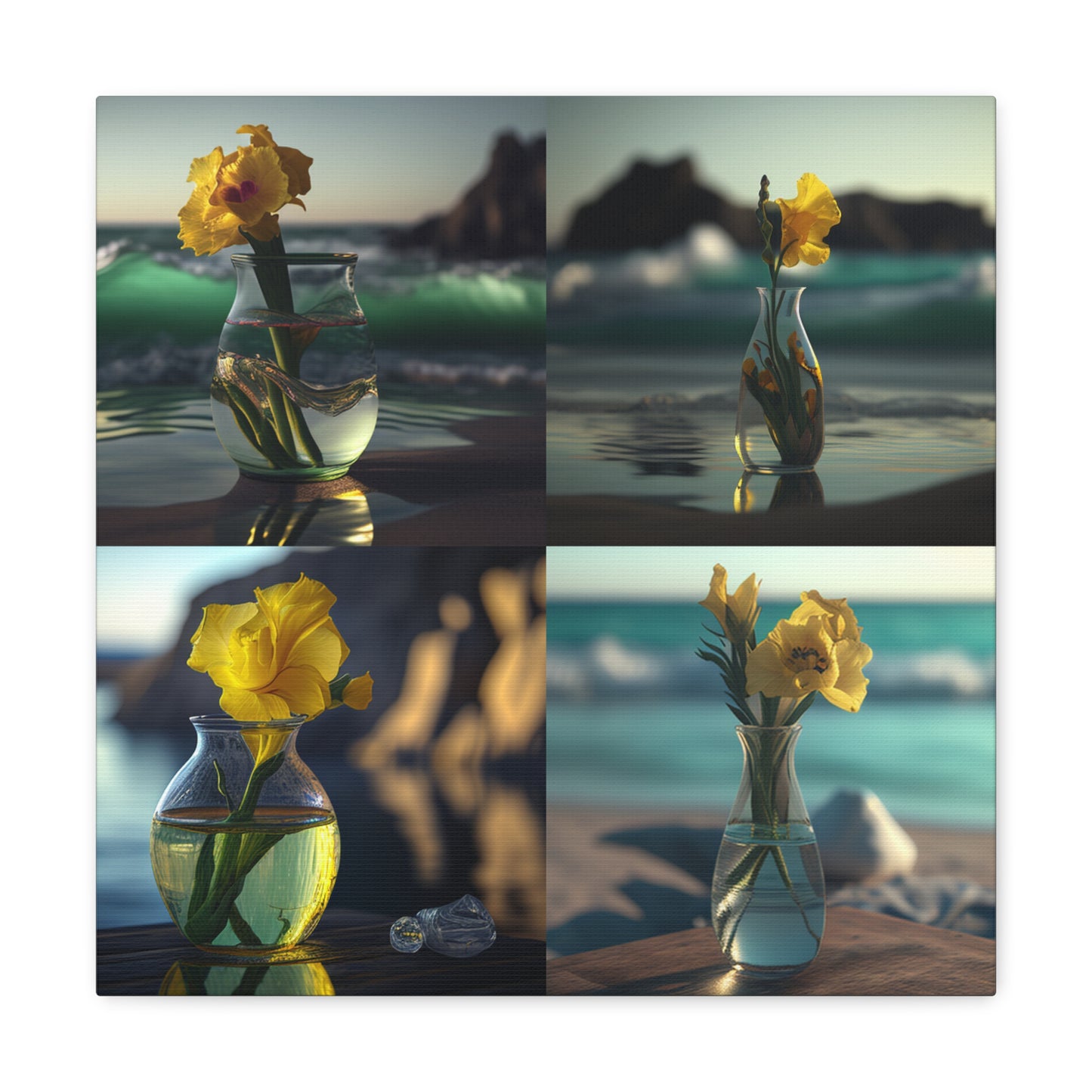 Canvas Gallery Wraps Yellow Gladiolus glass 5