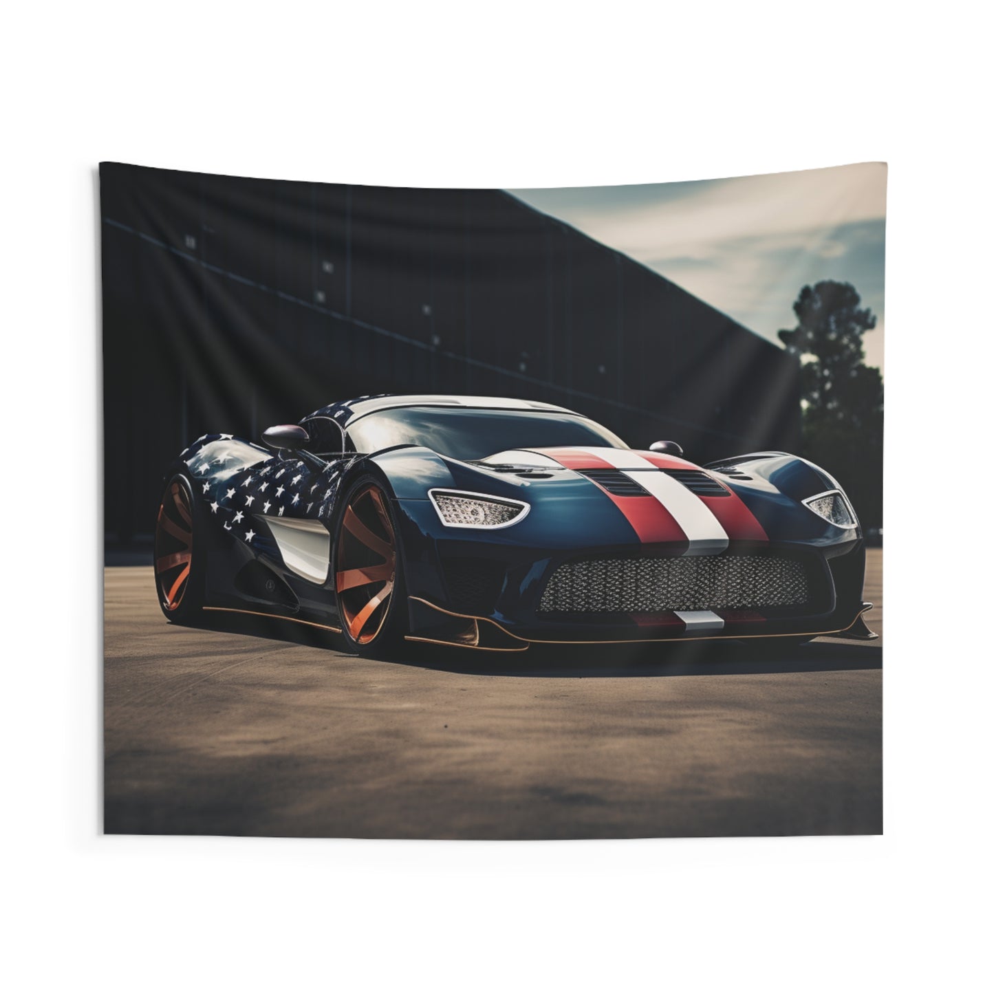 Indoor Wall Tapestries Bugatti Flag American 2