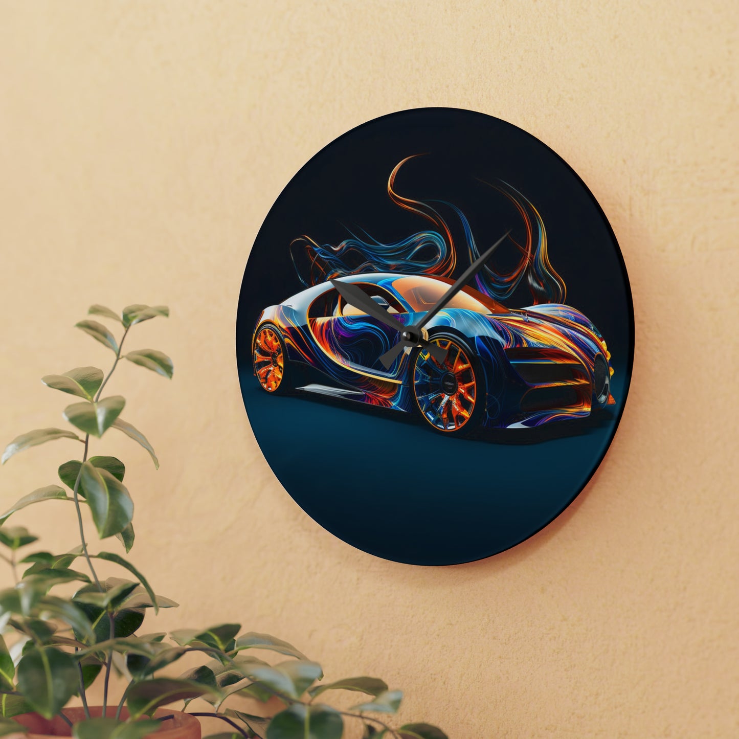 Acrylic Wall Clock Bugatti Abstract Flair 2