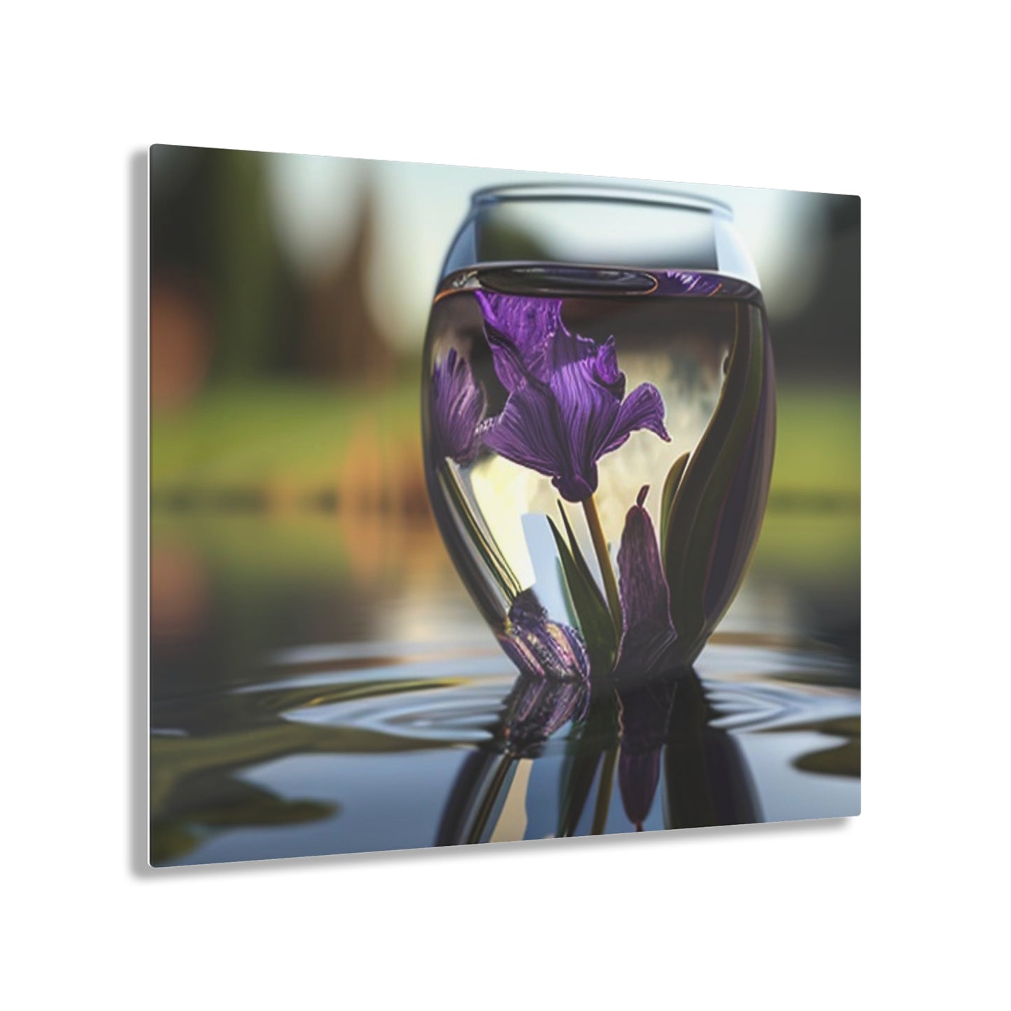 Acrylic Prints Purple Iris in a vase 3