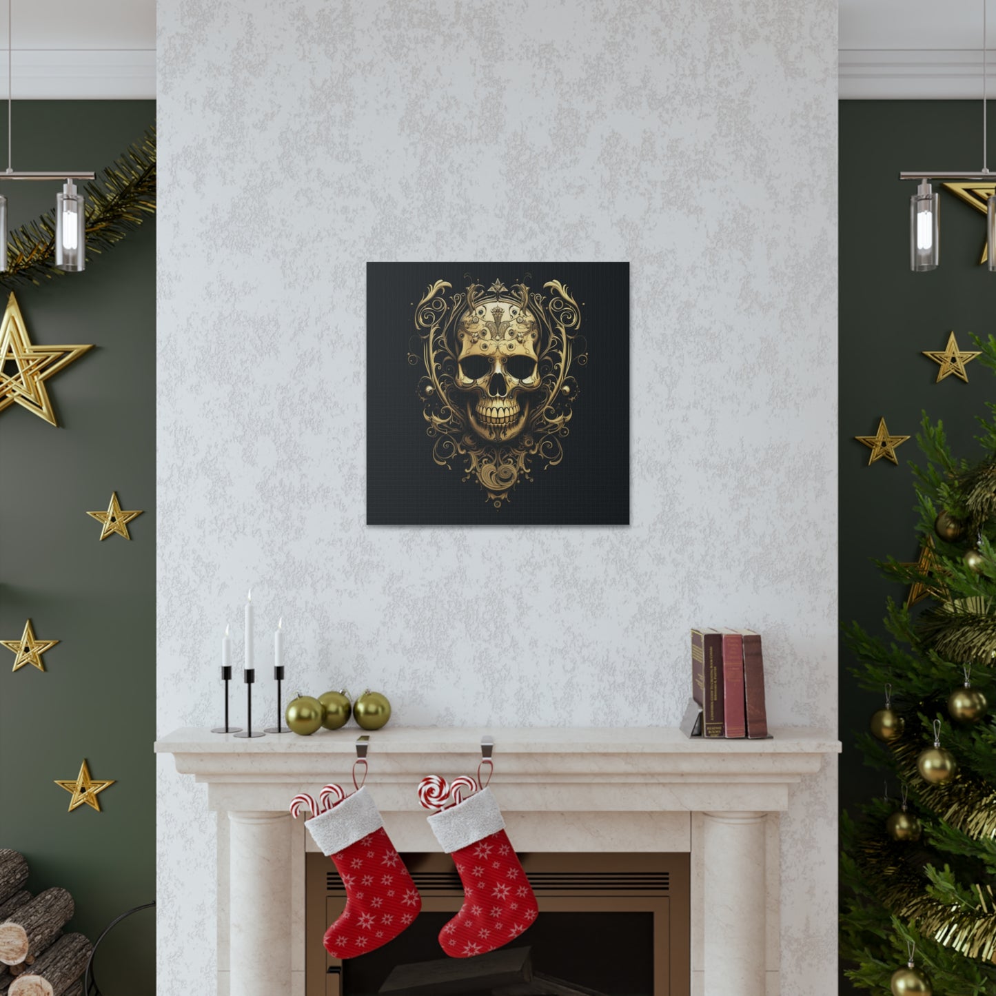 Canvas Gallery Wraps Skull Treble Clef 3