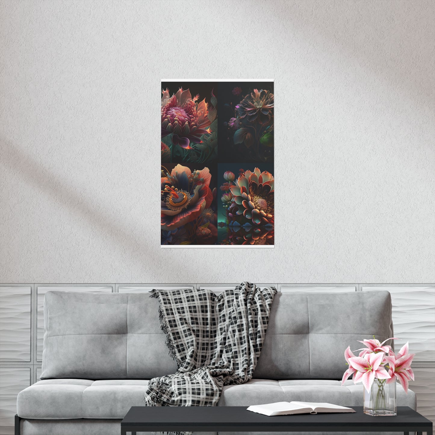 Premium Matte Vertical Posters Flower Arangment 5