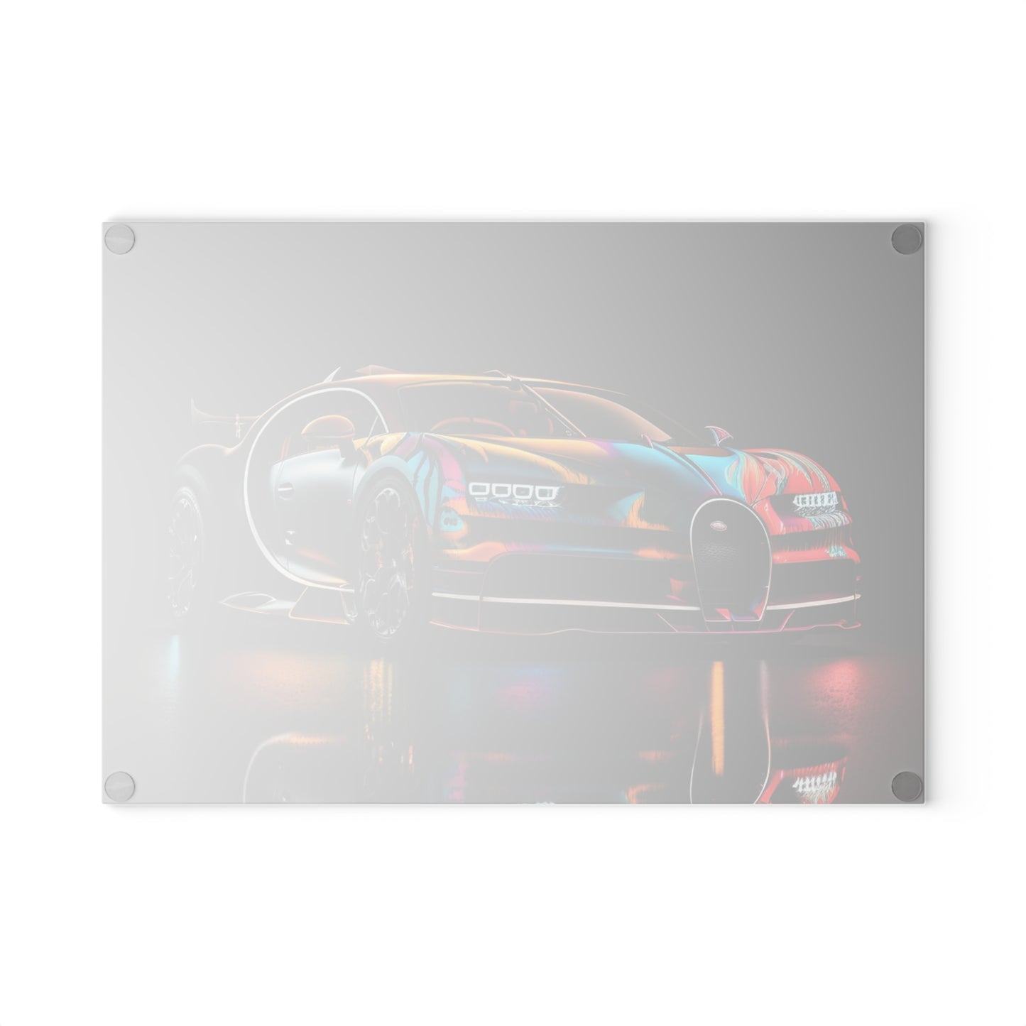 Glass Cutting Board Bugatti Chiron Super 2