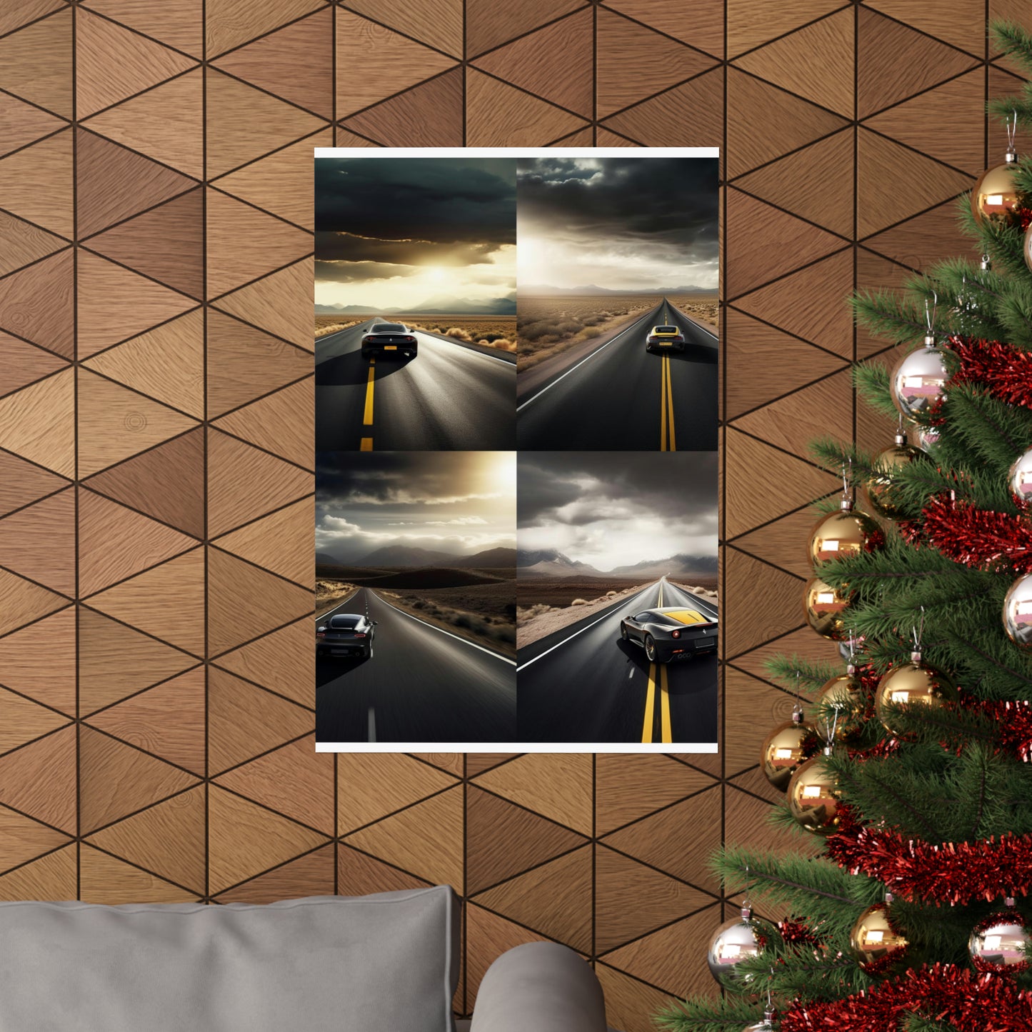 Premium Matte Vertical Posters Ferrari Road 5