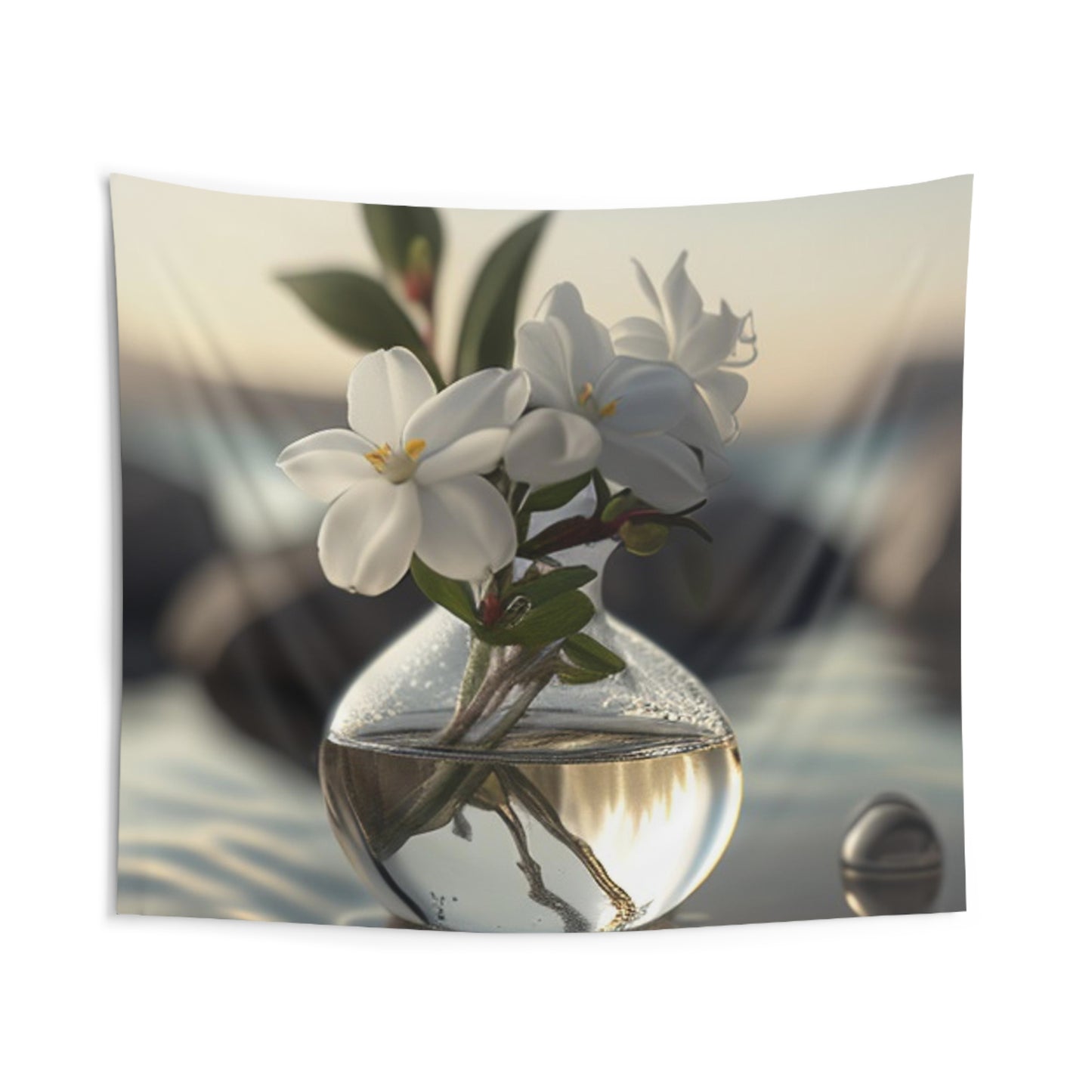 Indoor Wall Tapestries Jasmine glass vase 1