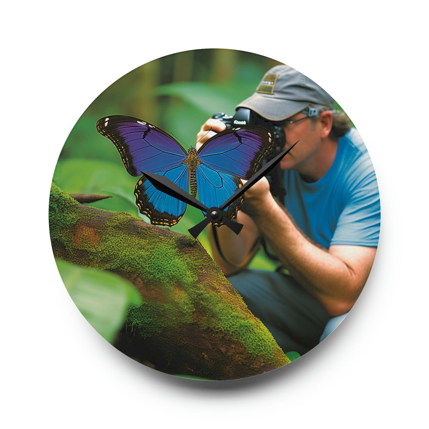 Acrylic Wall Clock Jungle Butterfly 4