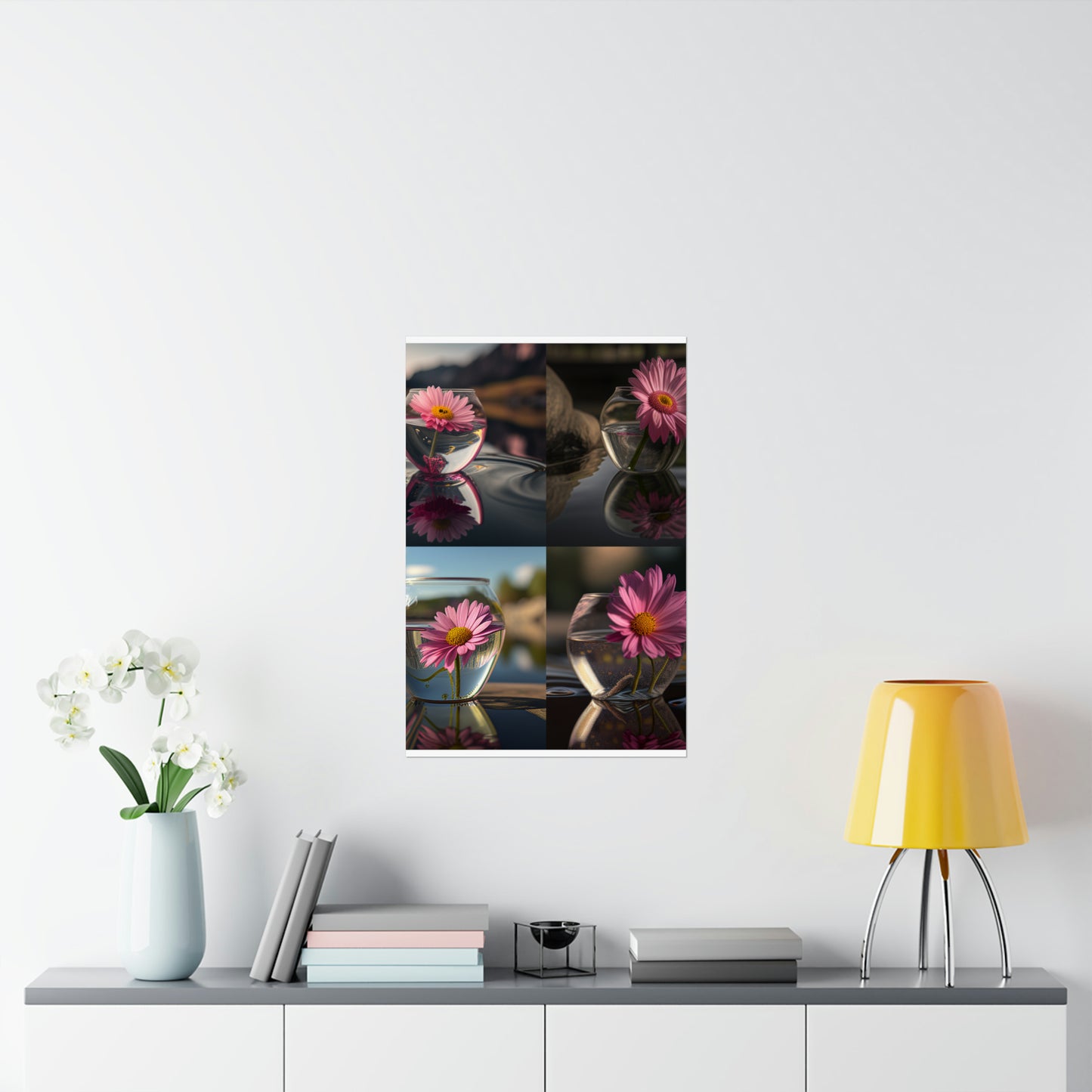 Premium Matte Vertical Posters Pink Daisy 5