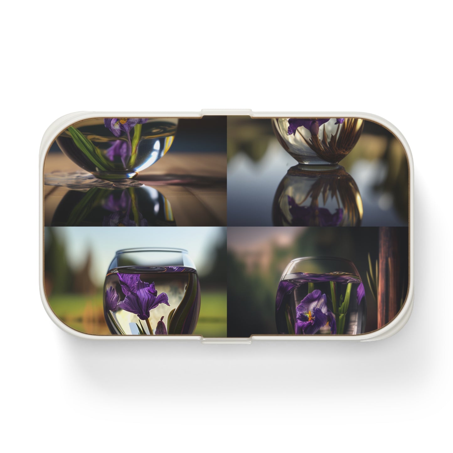 Bento Lunch Box Purple Iris in a vase 5