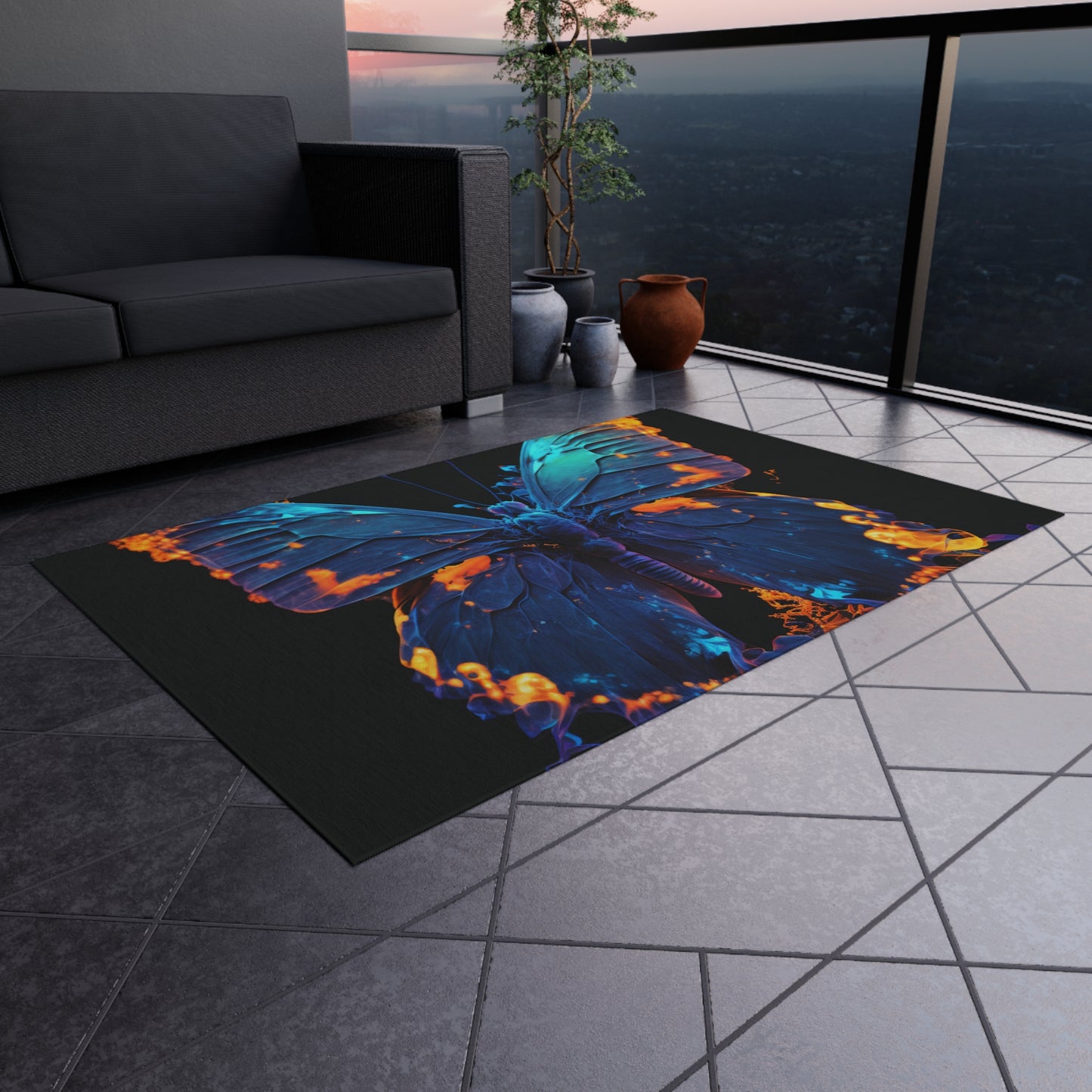 Outdoor Rug  Thermal Butterfly 3