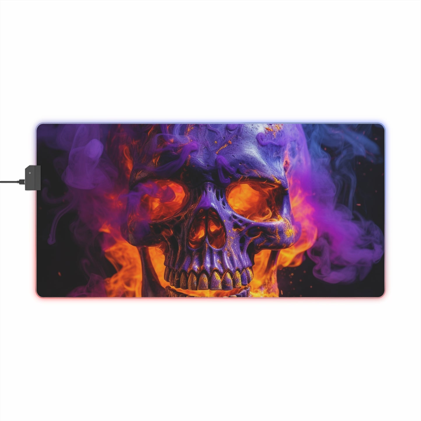 LED Gaming Mouse Pad Macro Skull 1