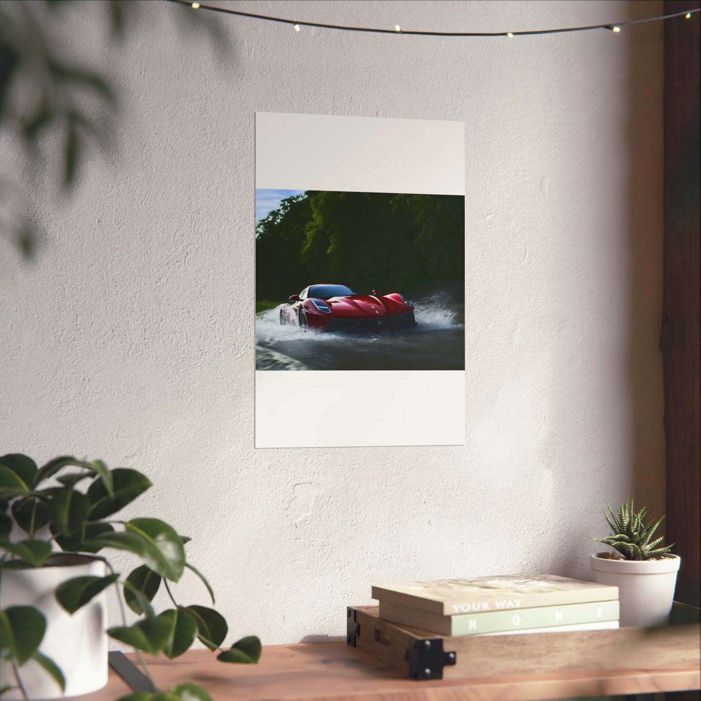 Premium Matte Vertical Posters Water Ferrari Splash 1