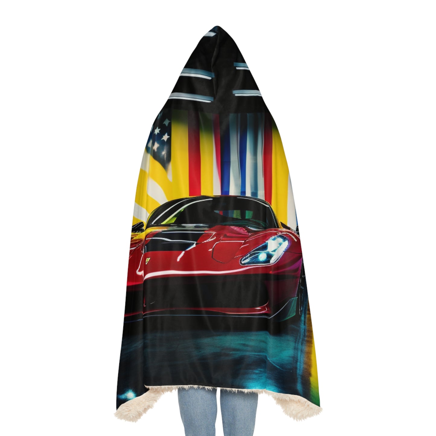 Snuggle Hooded Blanket Macro Flag Ferrari 2