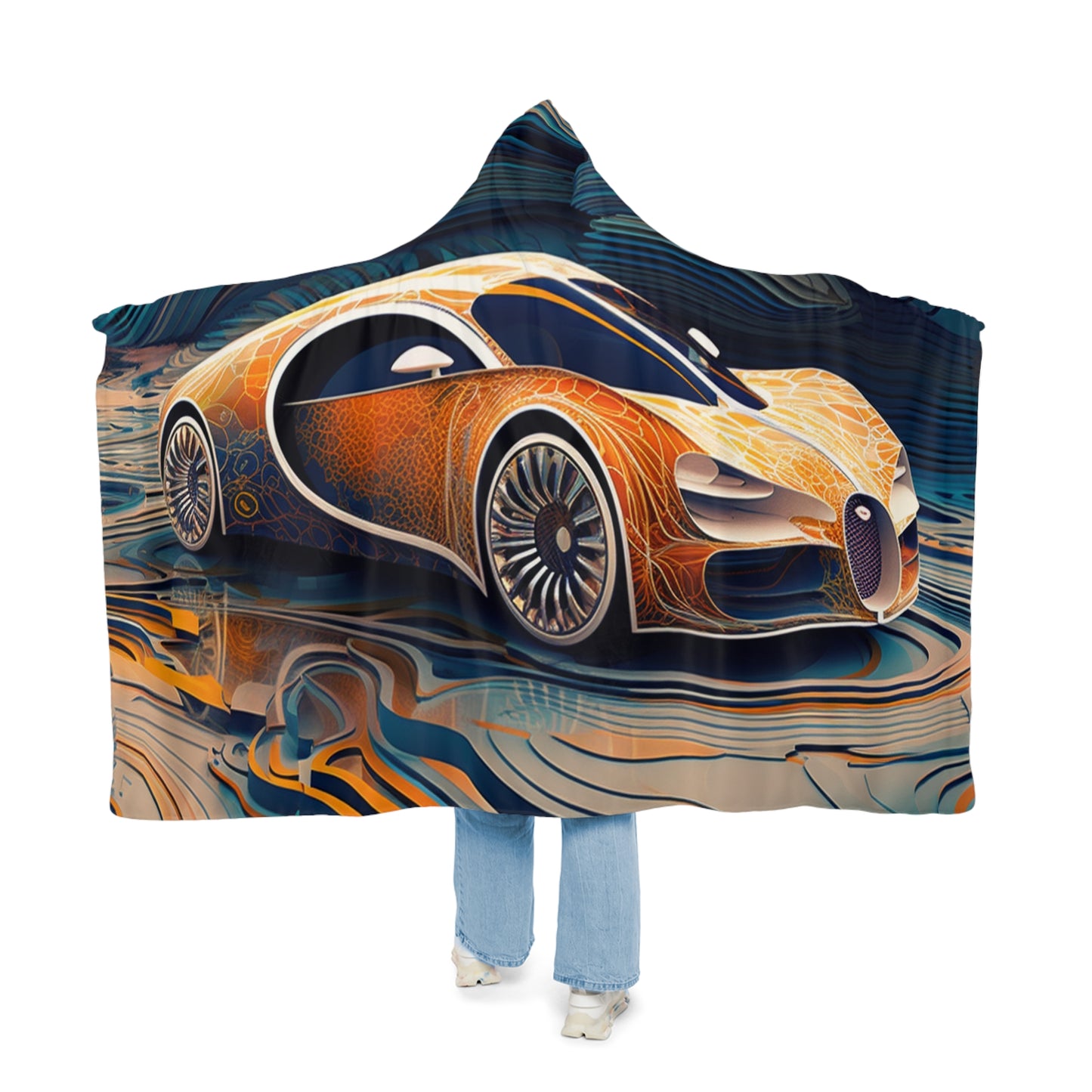 Snuggle Hooded Blanket Bugatti Abstract Flair 1