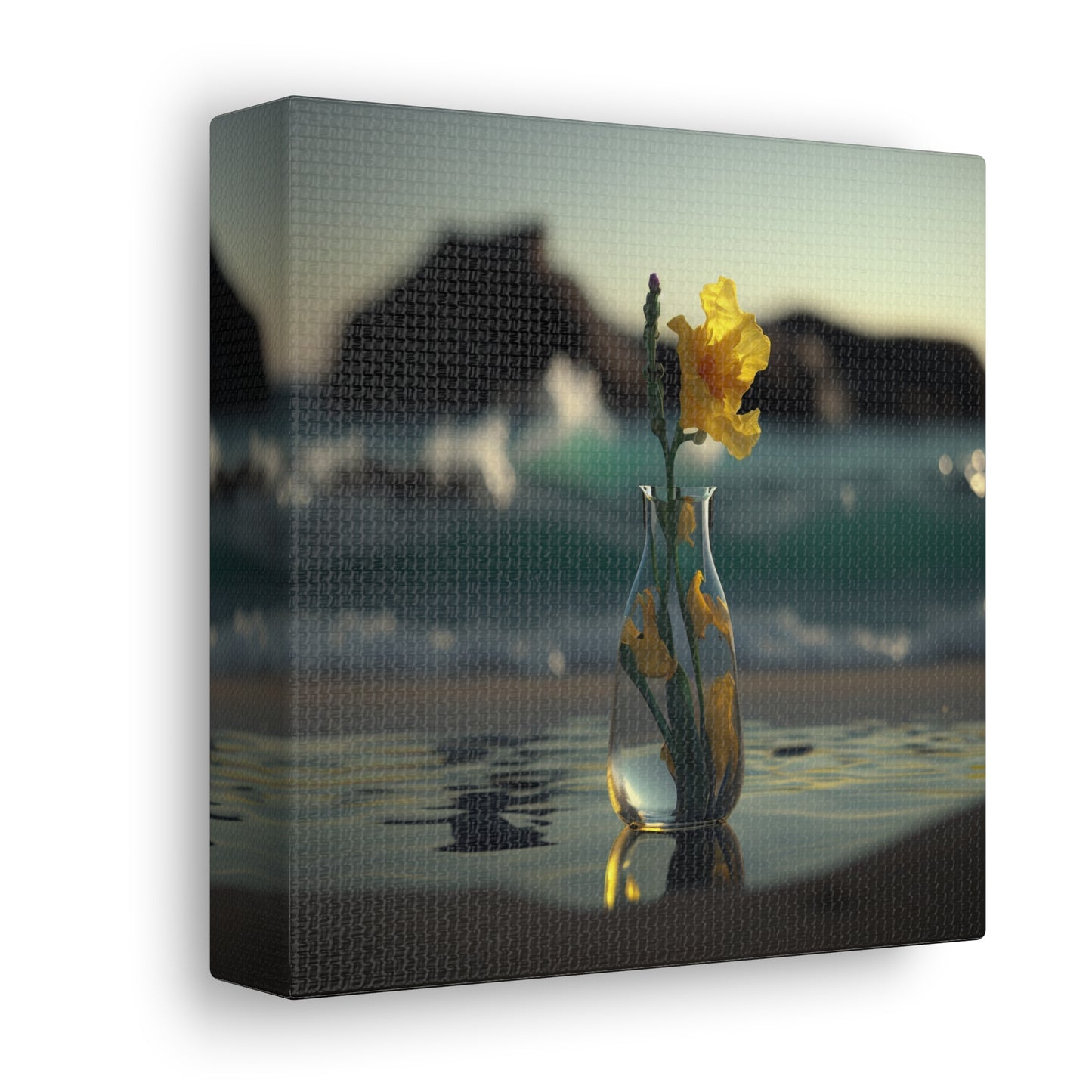 Canvas Gallery Wraps Yellow Gladiolus glass 2