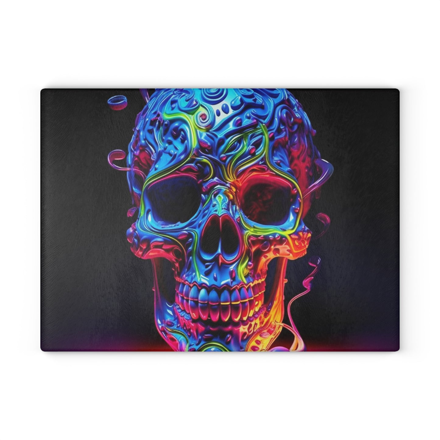 Glass Cutting Board Macro Skull Color 3