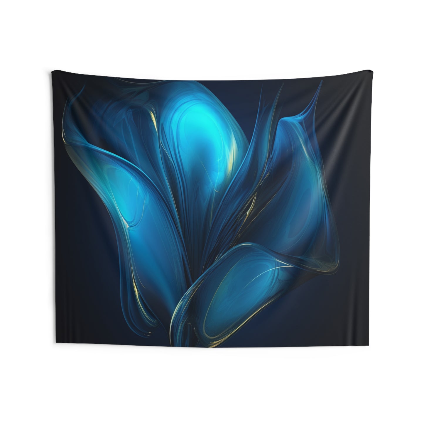 Indoor Wall Tapestries Abstract Blue Tulip 2