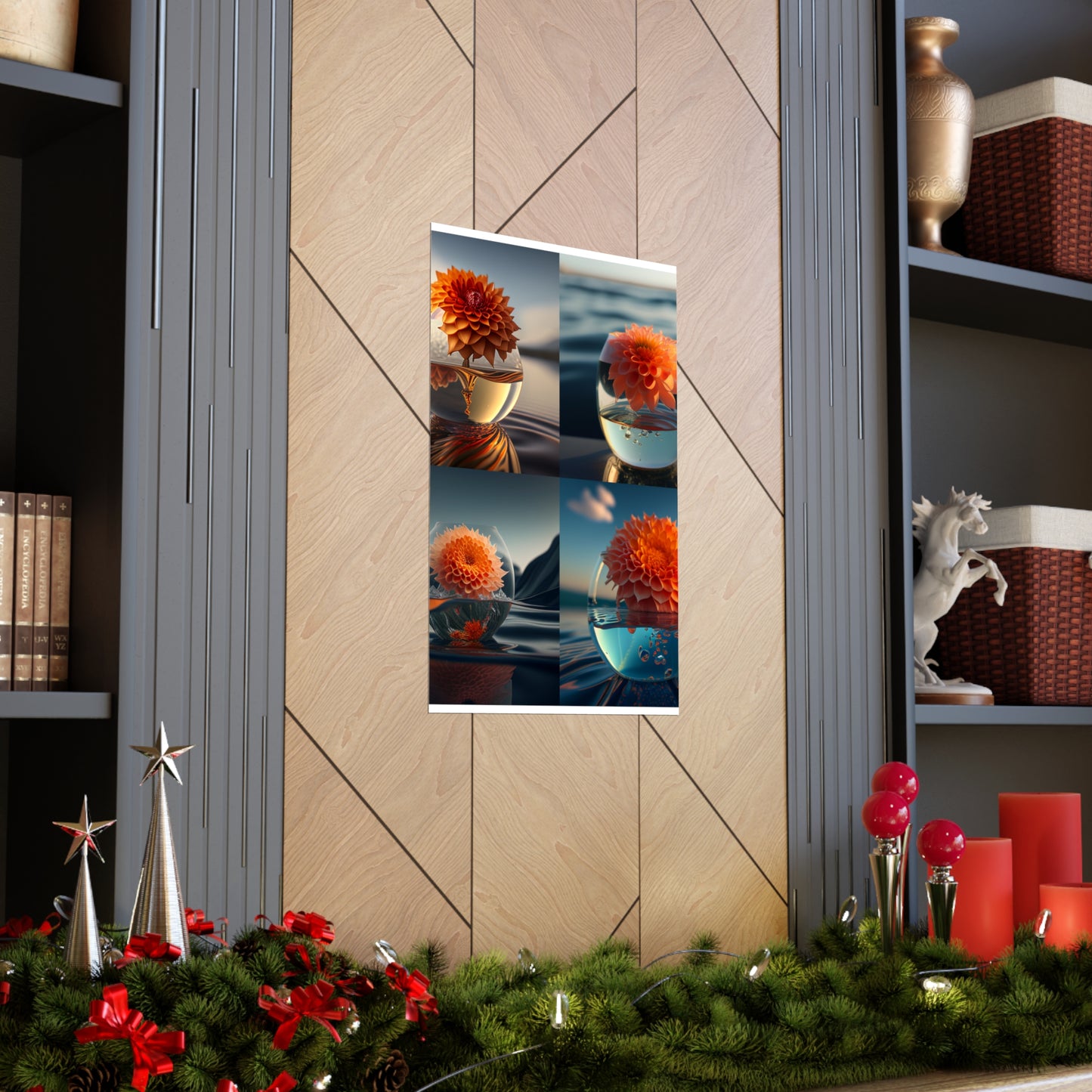 Premium Matte Vertical Posters Dahlia Orange 5