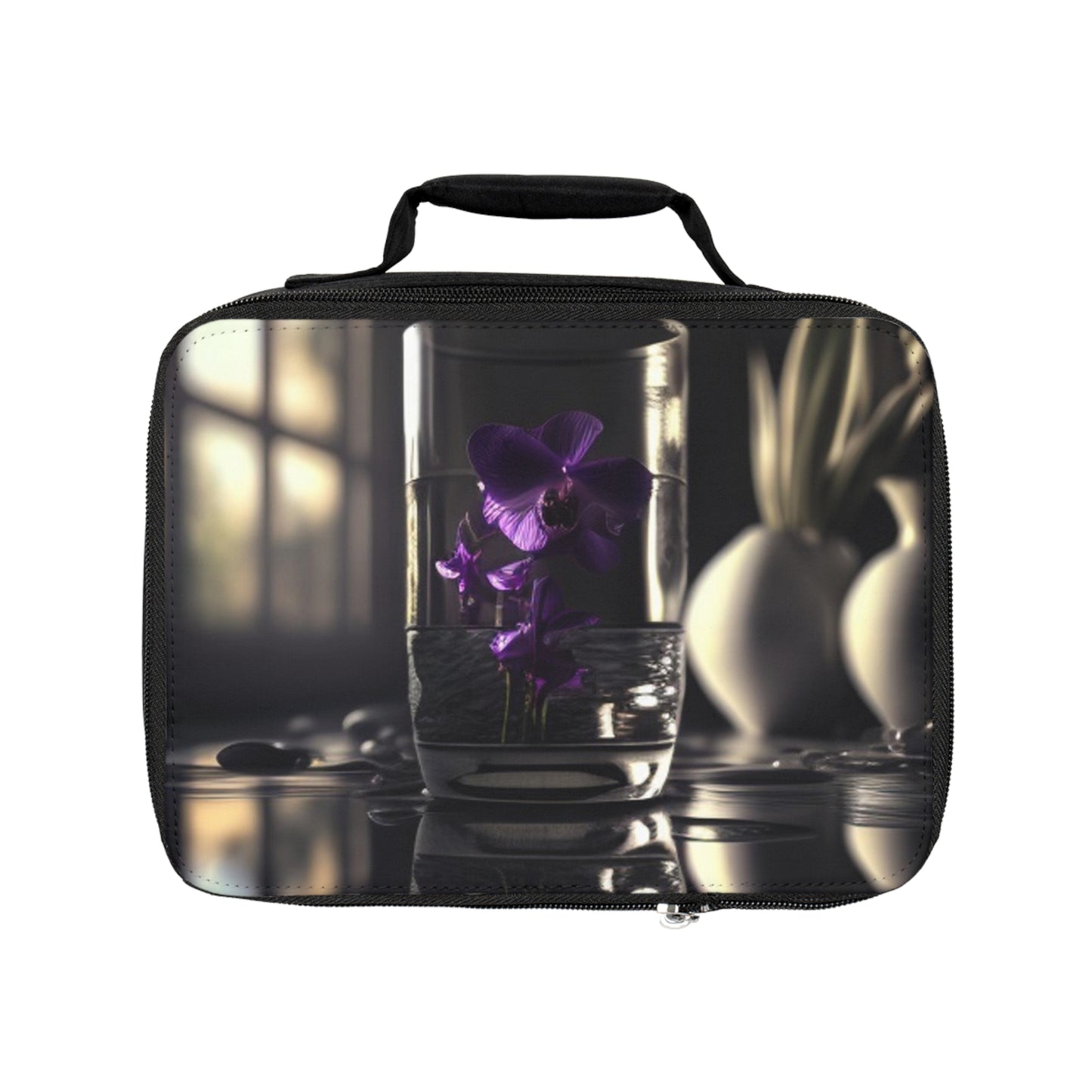 Lunch Bag Purple Orchid Glass vase 4