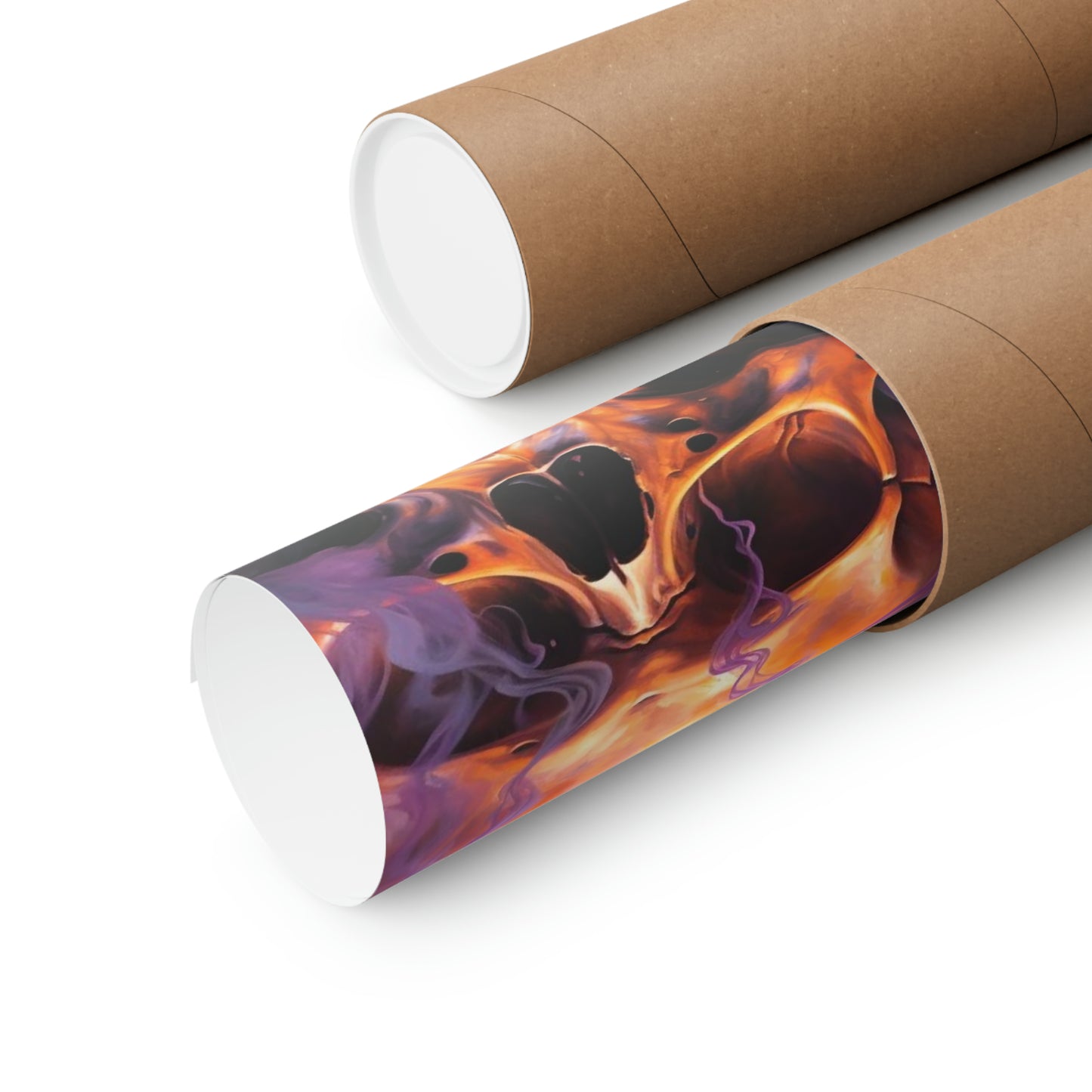 Premium Matte Vertical Posters Skull Flames 5